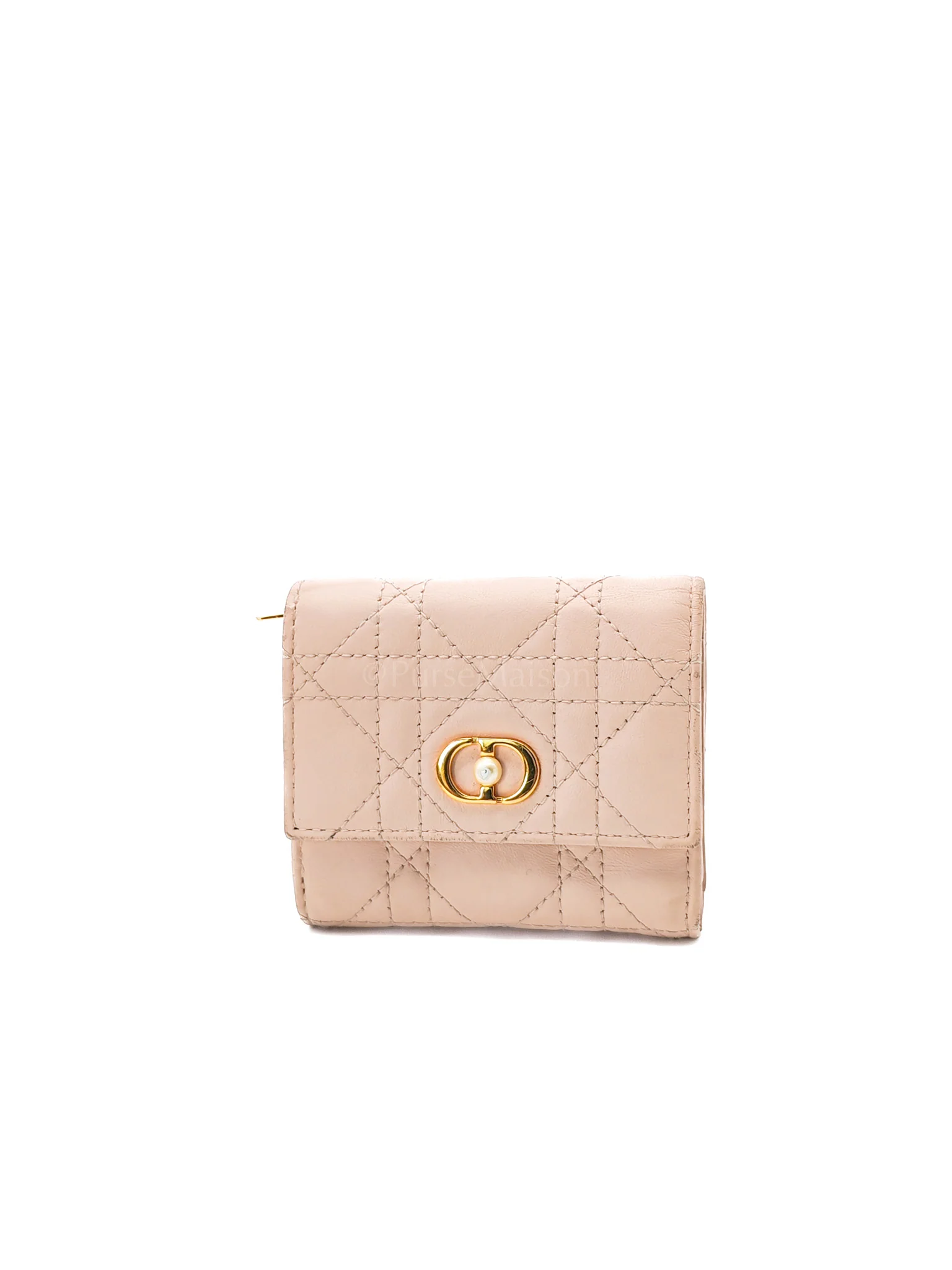 Christian Dior Jolie Hibiscus Powder Pink Trifold Wallet - Image 3