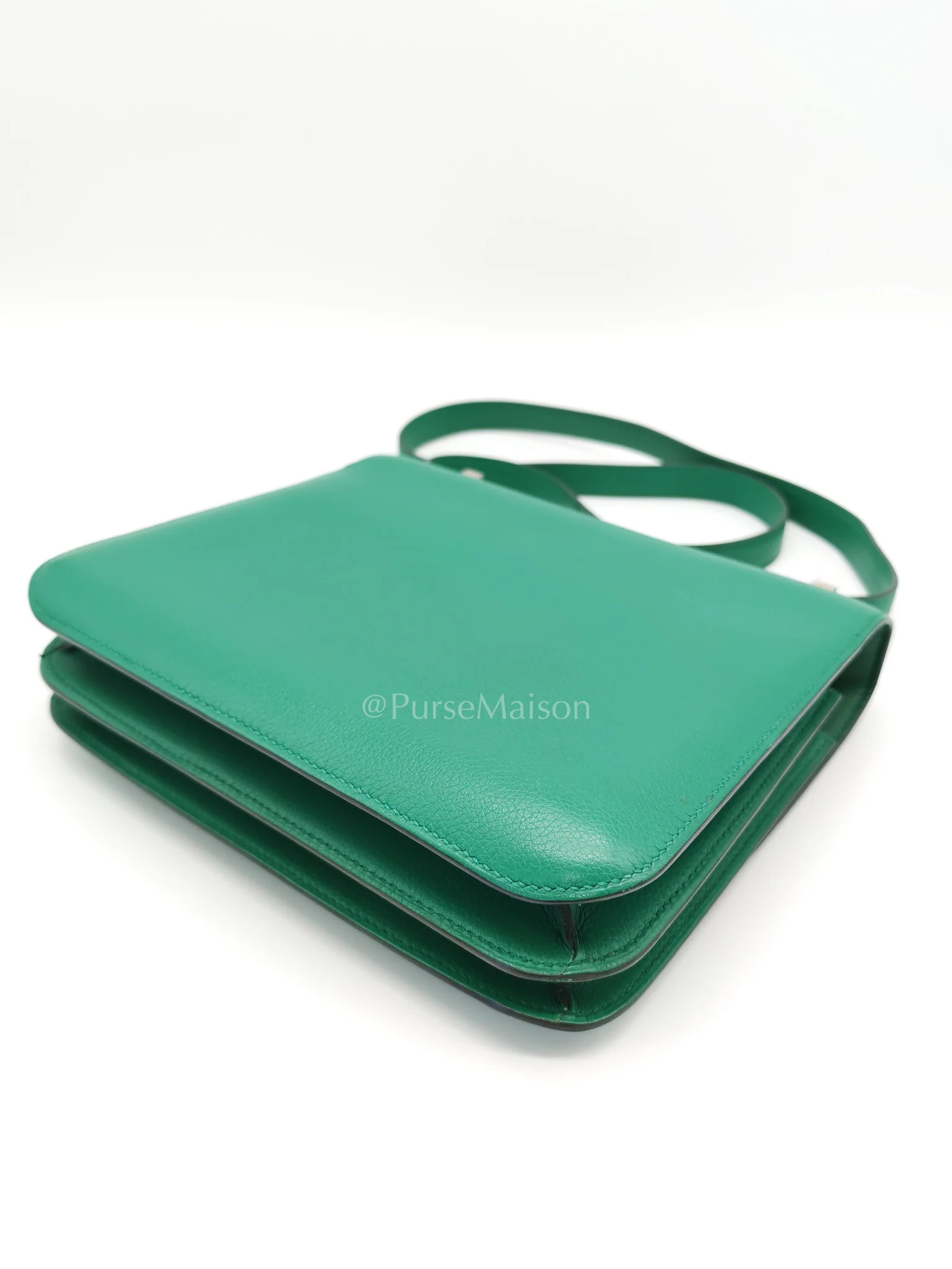 Hermes Constance 24 Vert Vertigo in Evercolor Leather and Palladium Hardware Stamp A (2017) - Image 11