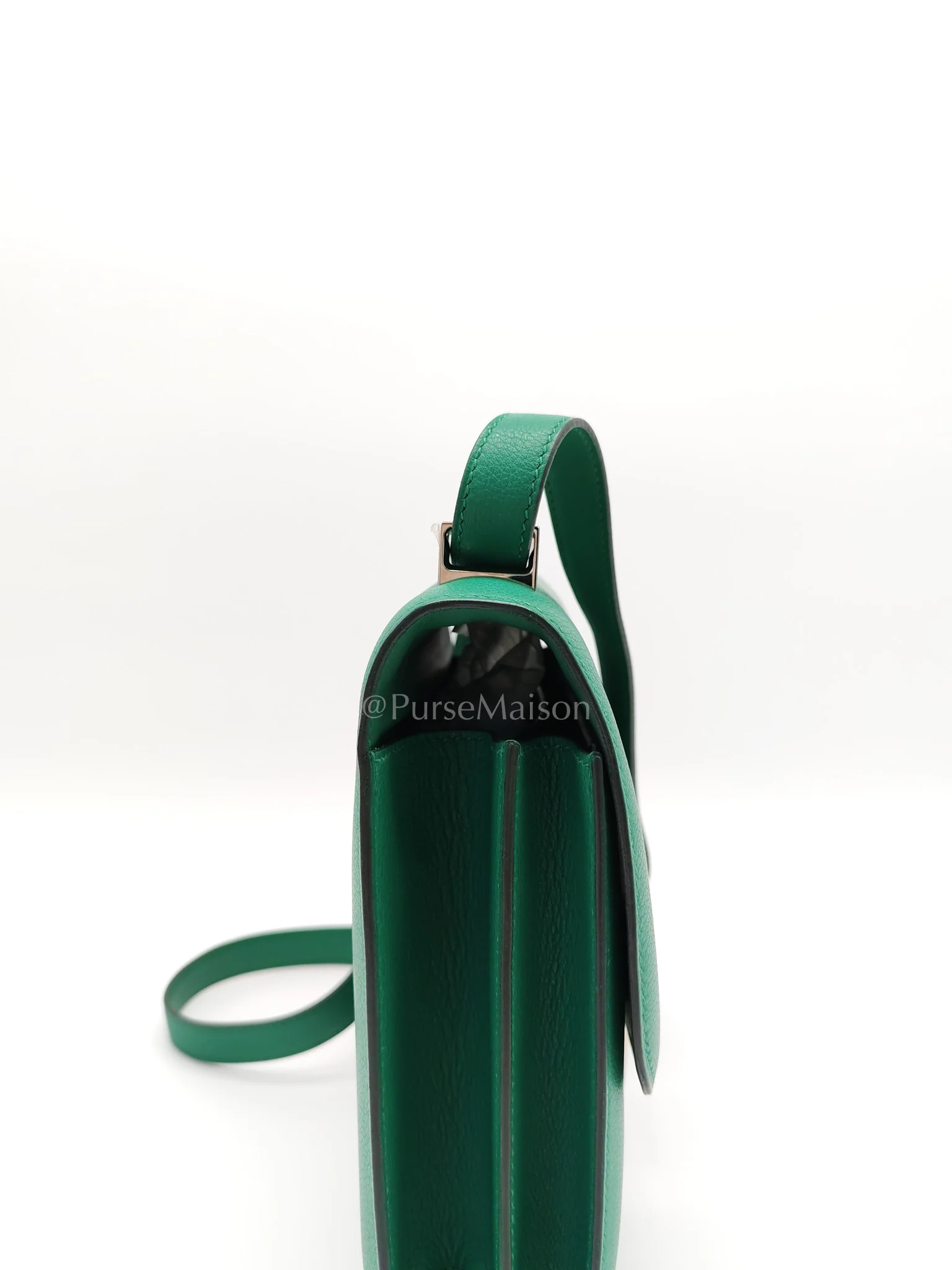 Hermes Constance 24 Vert Vertigo in Evercolor Leather and Palladium Hardware Stamp A (2017) - Image 13