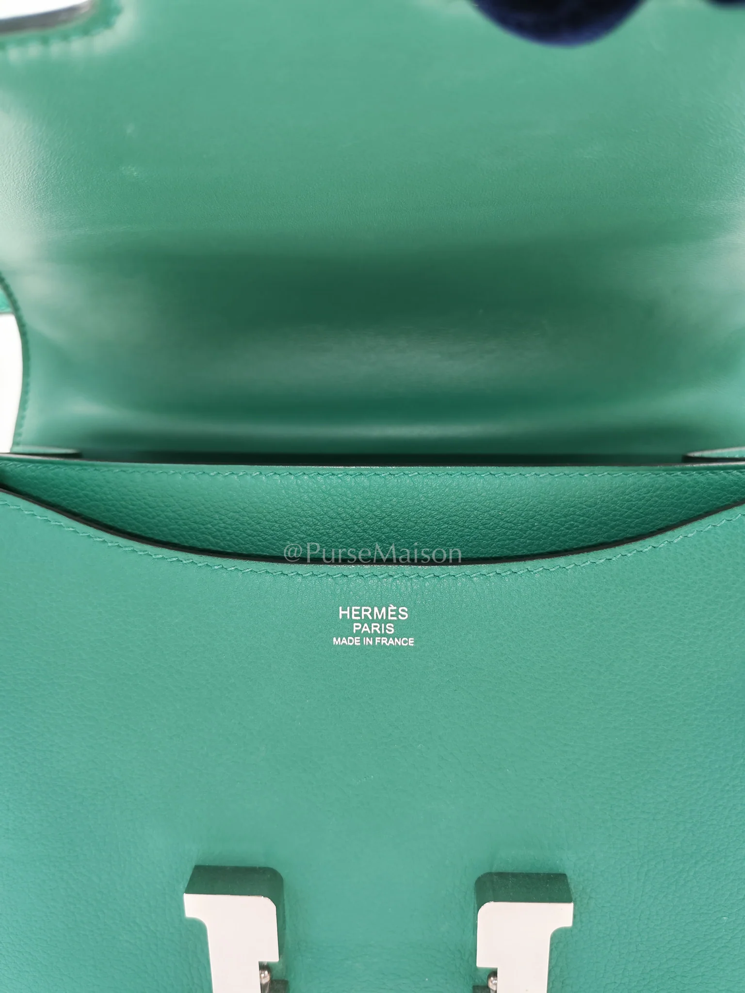Hermes Constance 24 Vert Vertigo in Evercolor Leather and Palladium Hardware Stamp A (2017) - Image 17