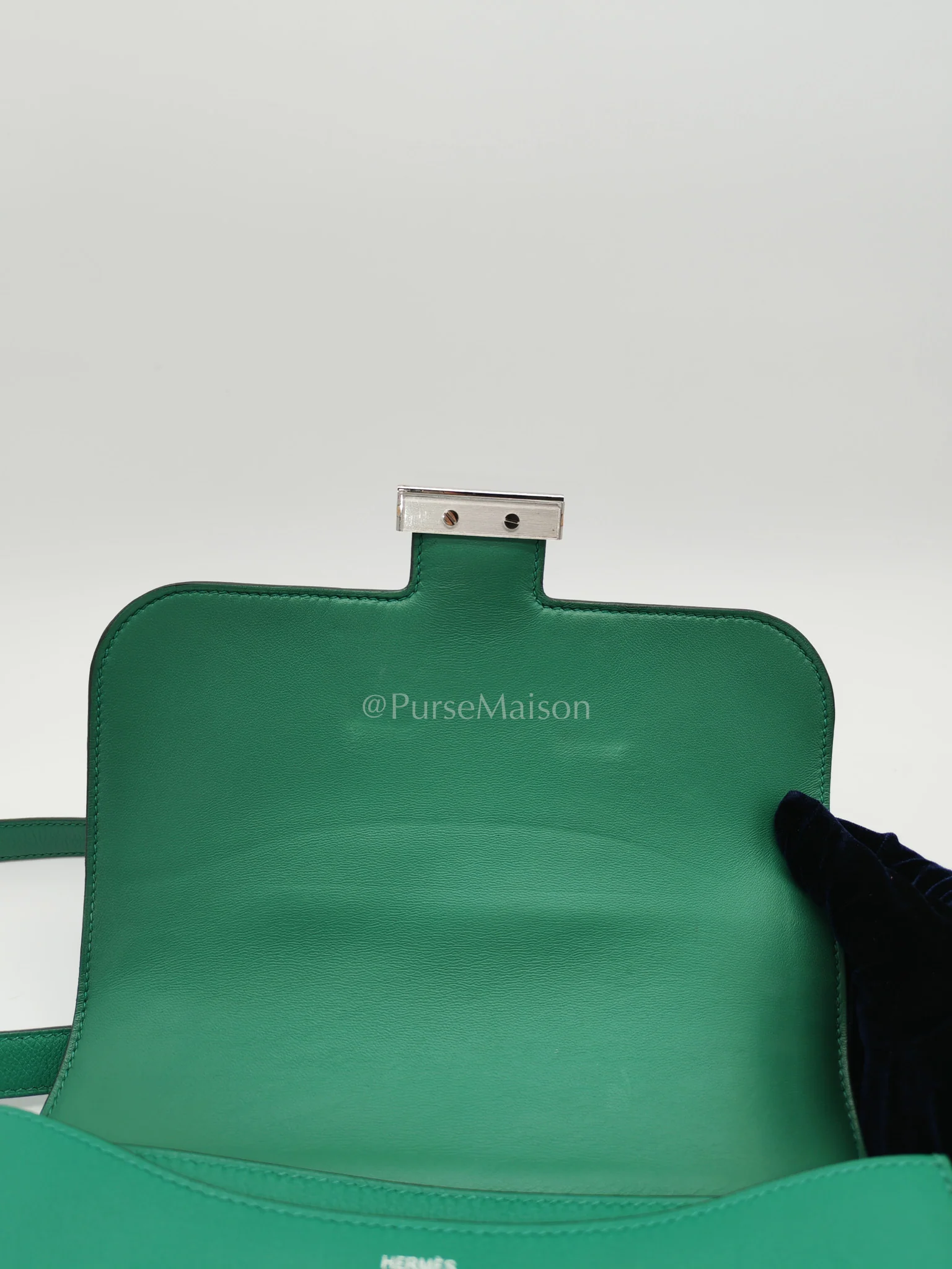 Hermes Constance 24 Vert Vertigo in Evercolor Leather and Palladium Hardware Stamp A (2017) - Image 19
