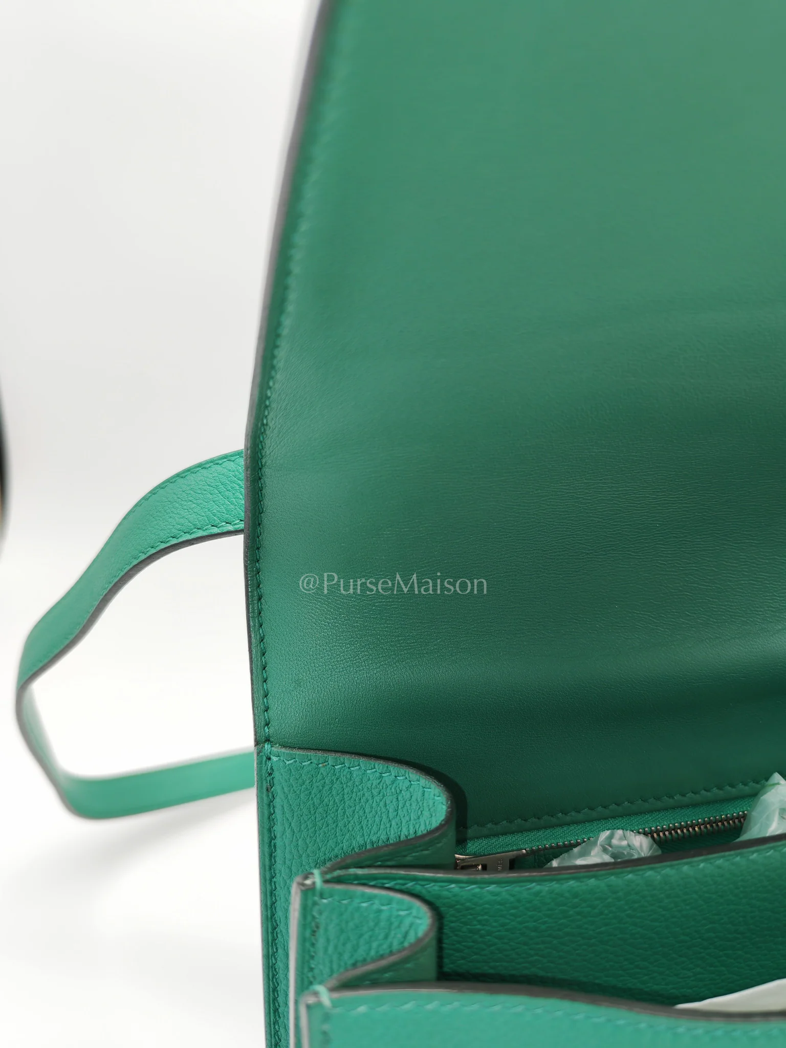 Hermes Constance 24 Vert Vertigo in Evercolor Leather and Palladium Hardware Stamp A (2017) - Image 26