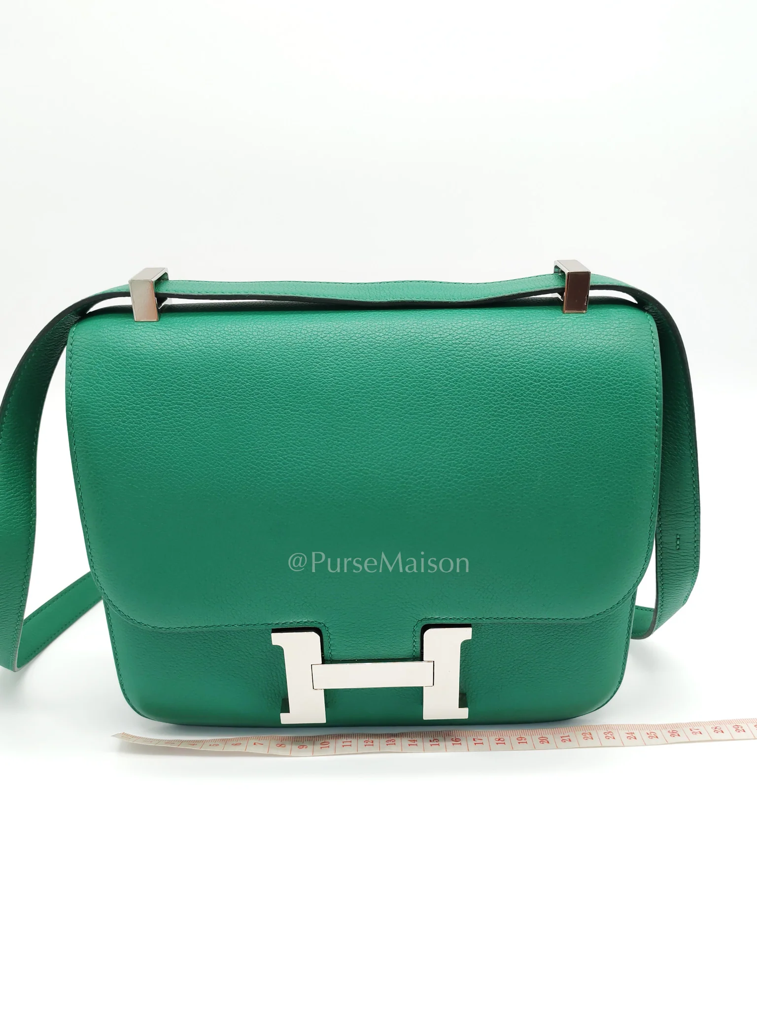 Hermes Constance 24 Vert Vertigo in Evercolor Leather and Palladium Hardware Stamp A (2017) - Image 27