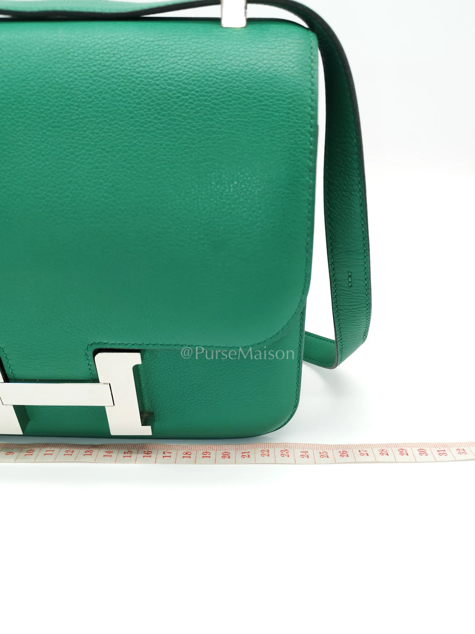 Hermes Constance 24 Vert Vertigo in Evercolor Leather and Palladium Hardware Stamp A (2017) - Image 28
