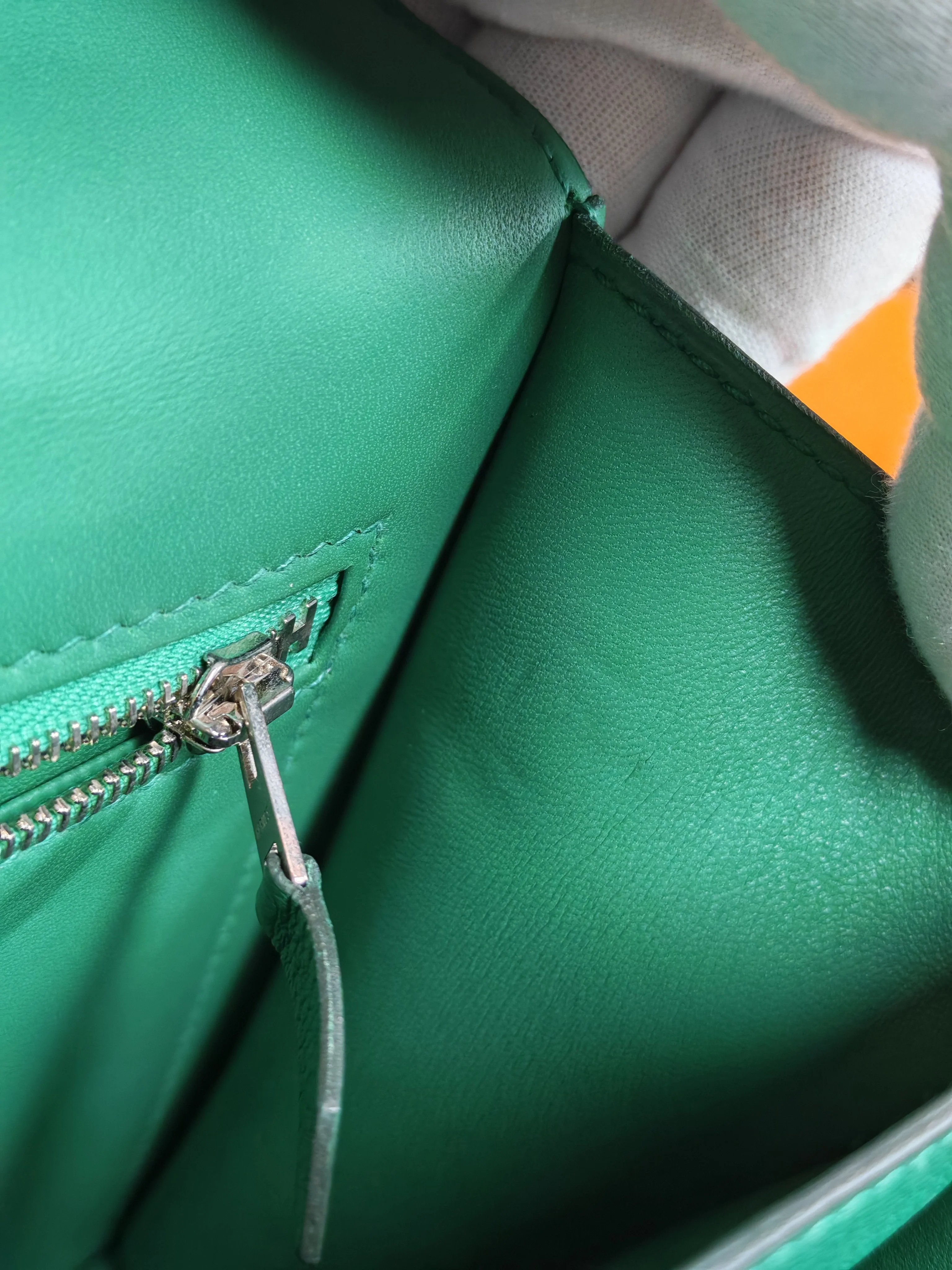 Hermes Constance 24 Vert Vertigo in Evercolor Leather and Palladium Hardware Stamp A (2017) - Image 34