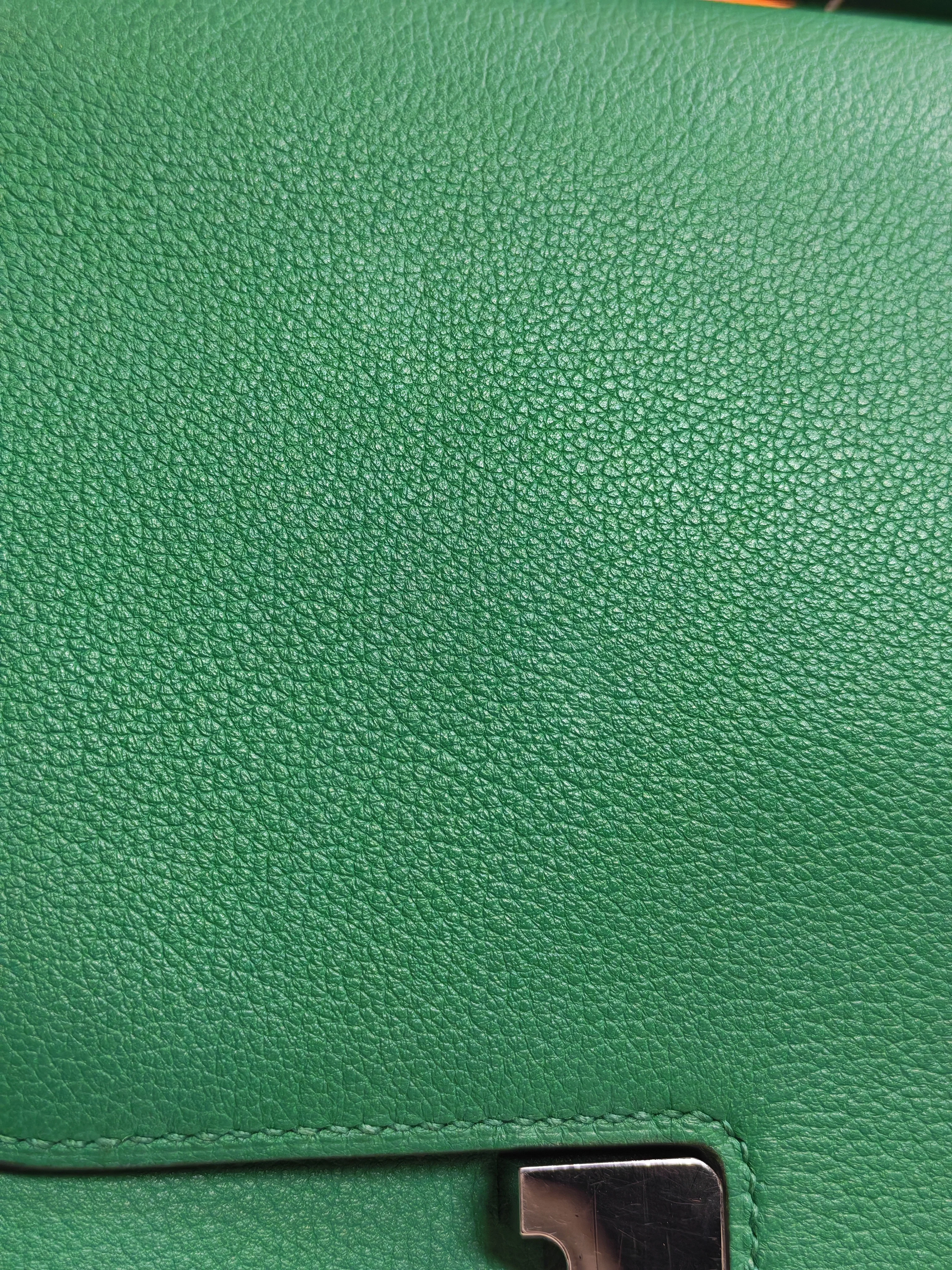 Hermes Constance 24 Vert Vertigo in Evercolor Leather and Palladium Hardware Stamp A (2017) - Image 43
