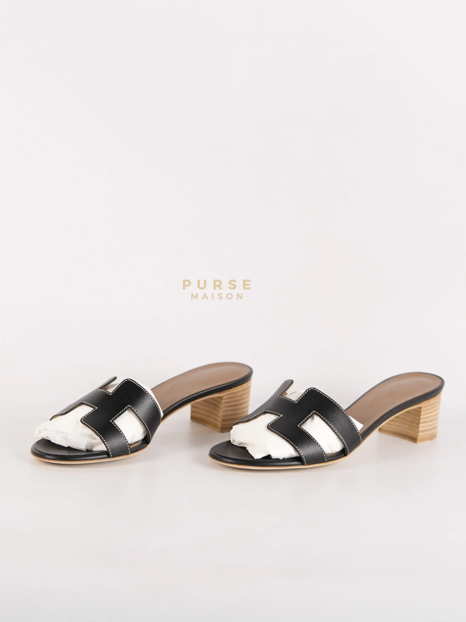 Hermes Oasis Sandals in Black Size 36.5 EU (22.5cm) - Image 2