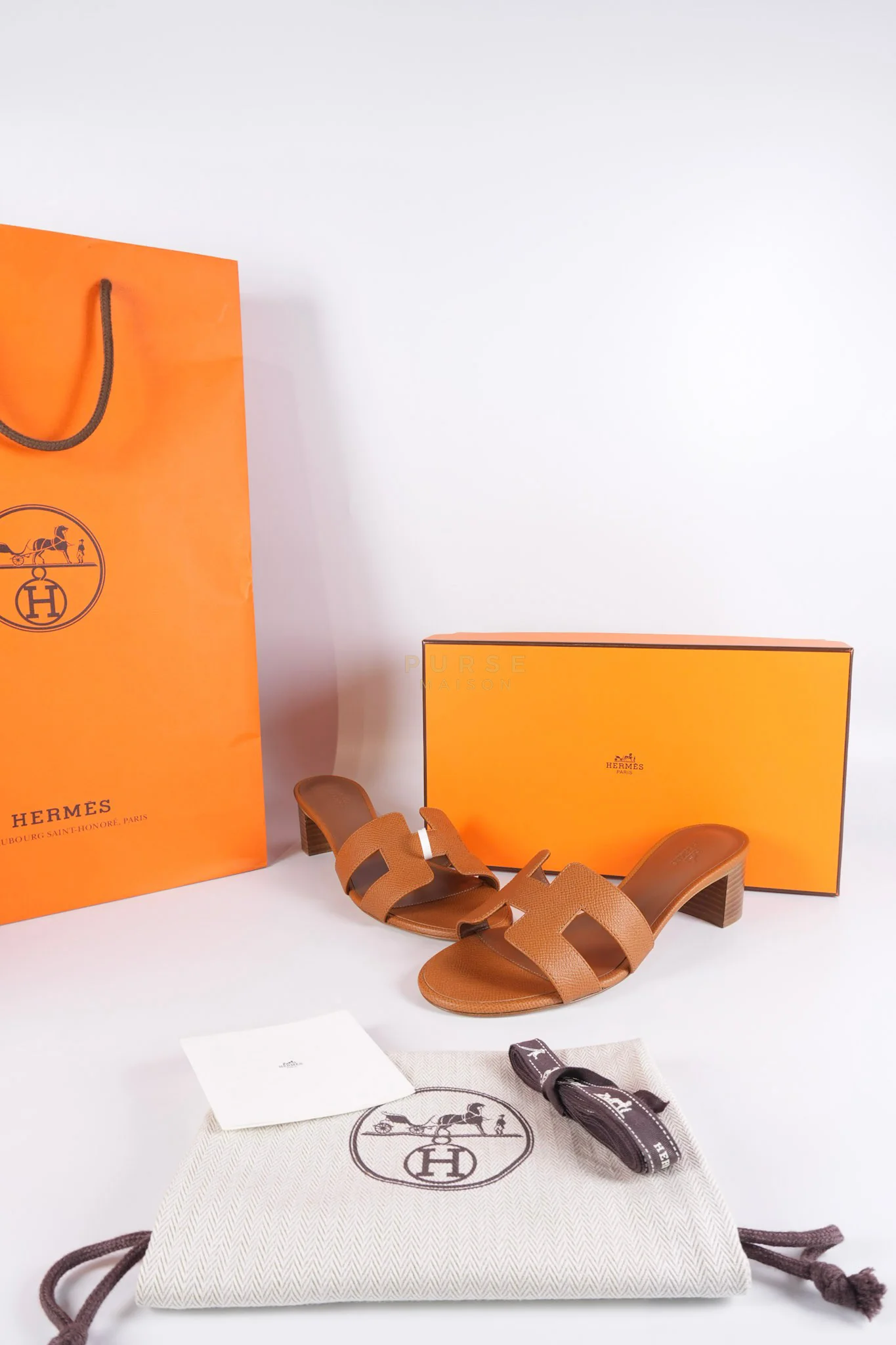 Hermes Oasis in Gold Epsom Leather Sandals Size 37.5 EU (23.5cm) - Image 12