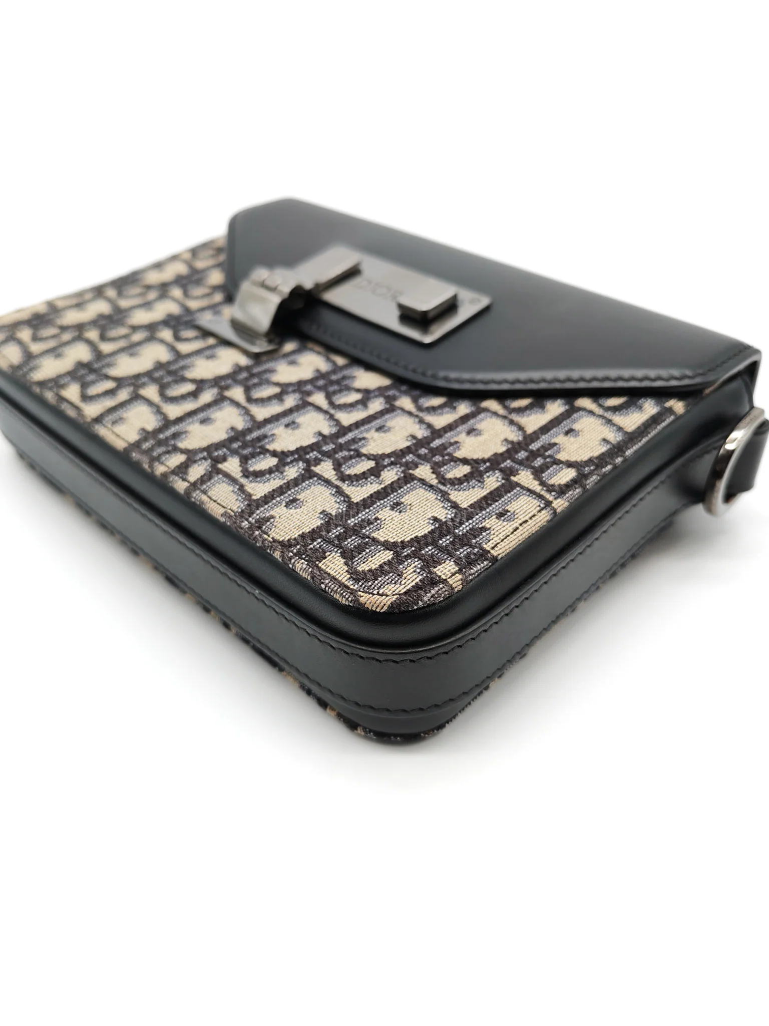 Christian Dior Oblique Jacquard Clasp Lock Messenger Bag - Image 10