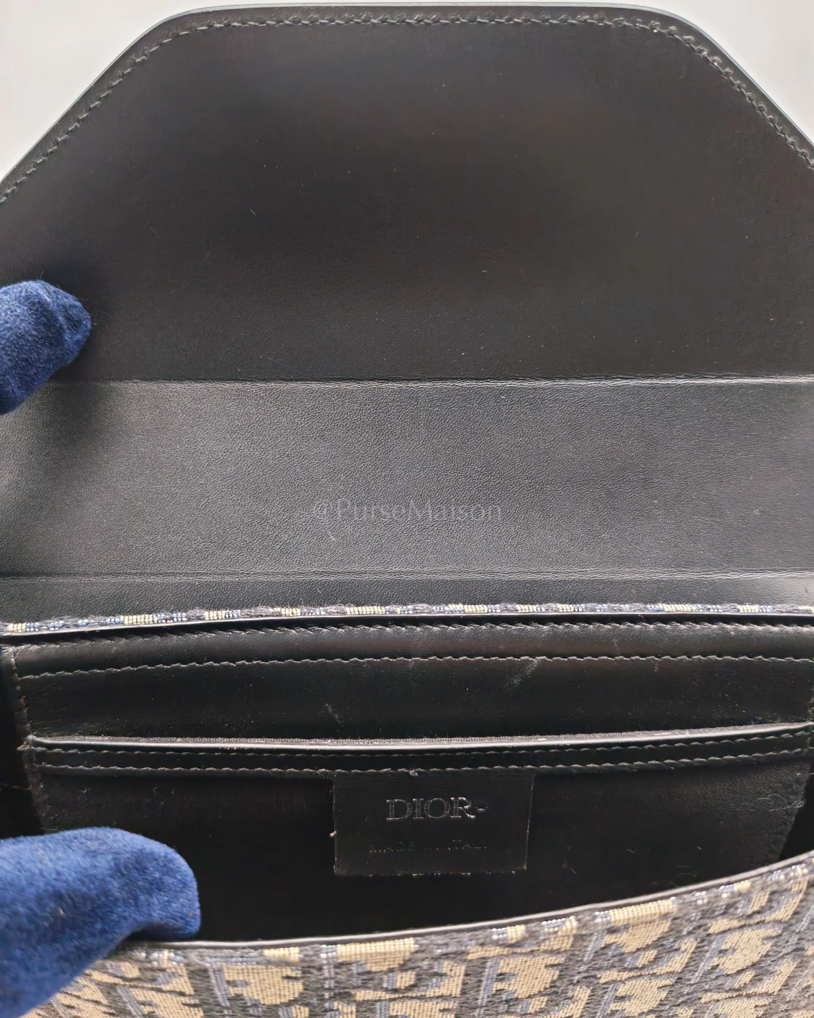 Christian Dior Oblique Jacquard Clasp Lock Messenger Bag - Image 23