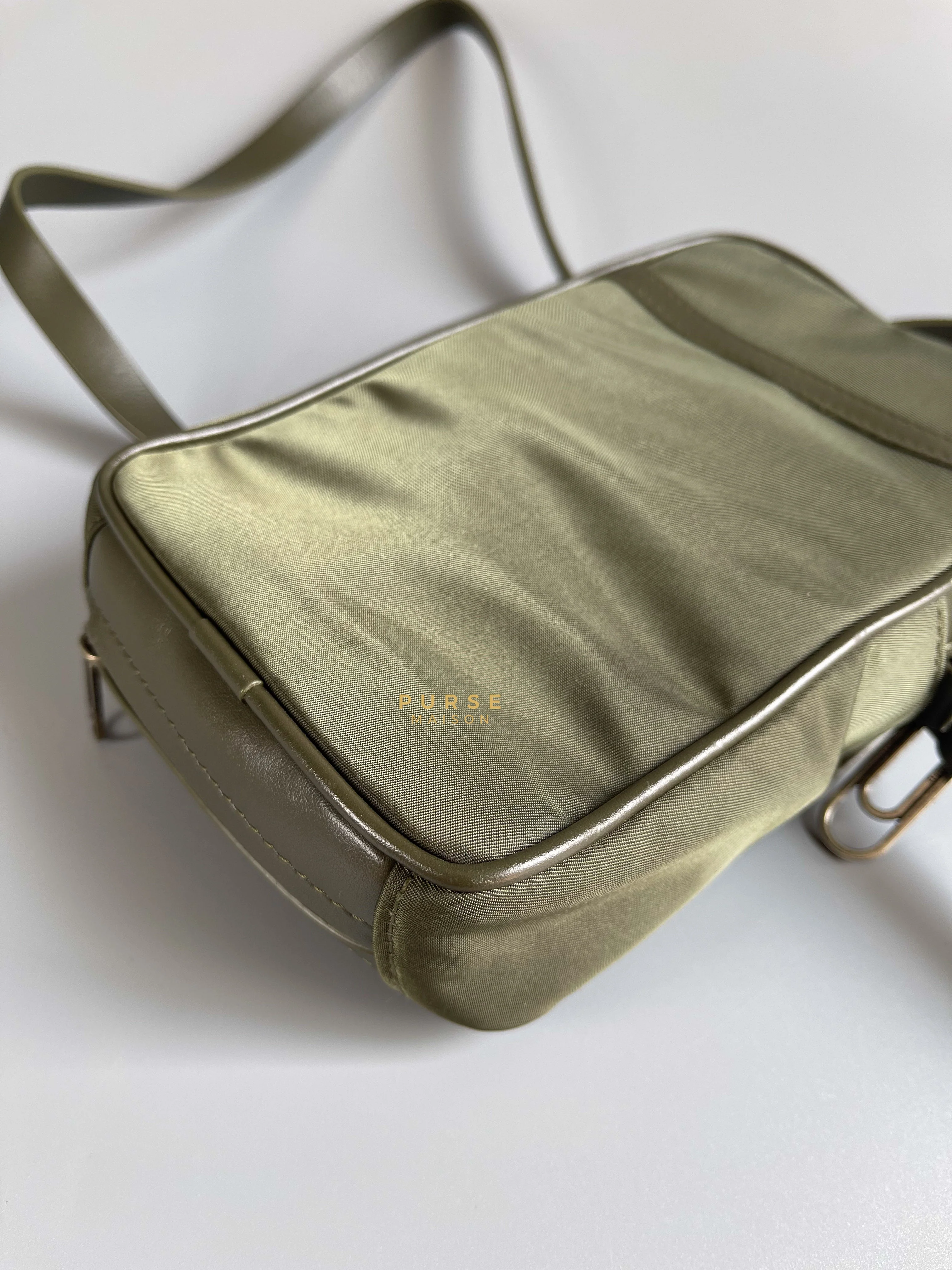 Off-White Off-White Zip Around Logo Bag (Army Green) - Image 10