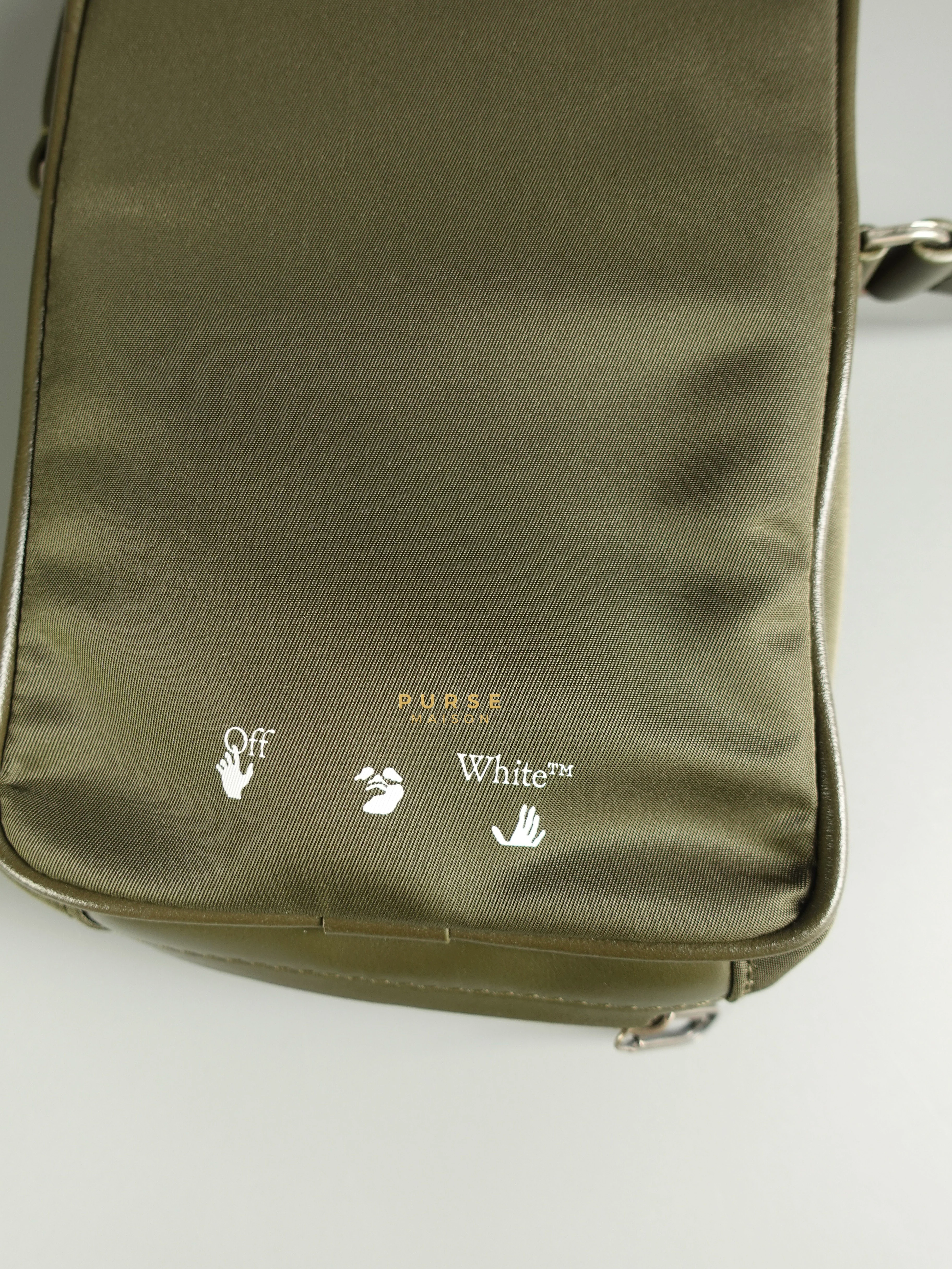 Off-White Off-White Zip Around Logo Bag (Army Green) - Image 11