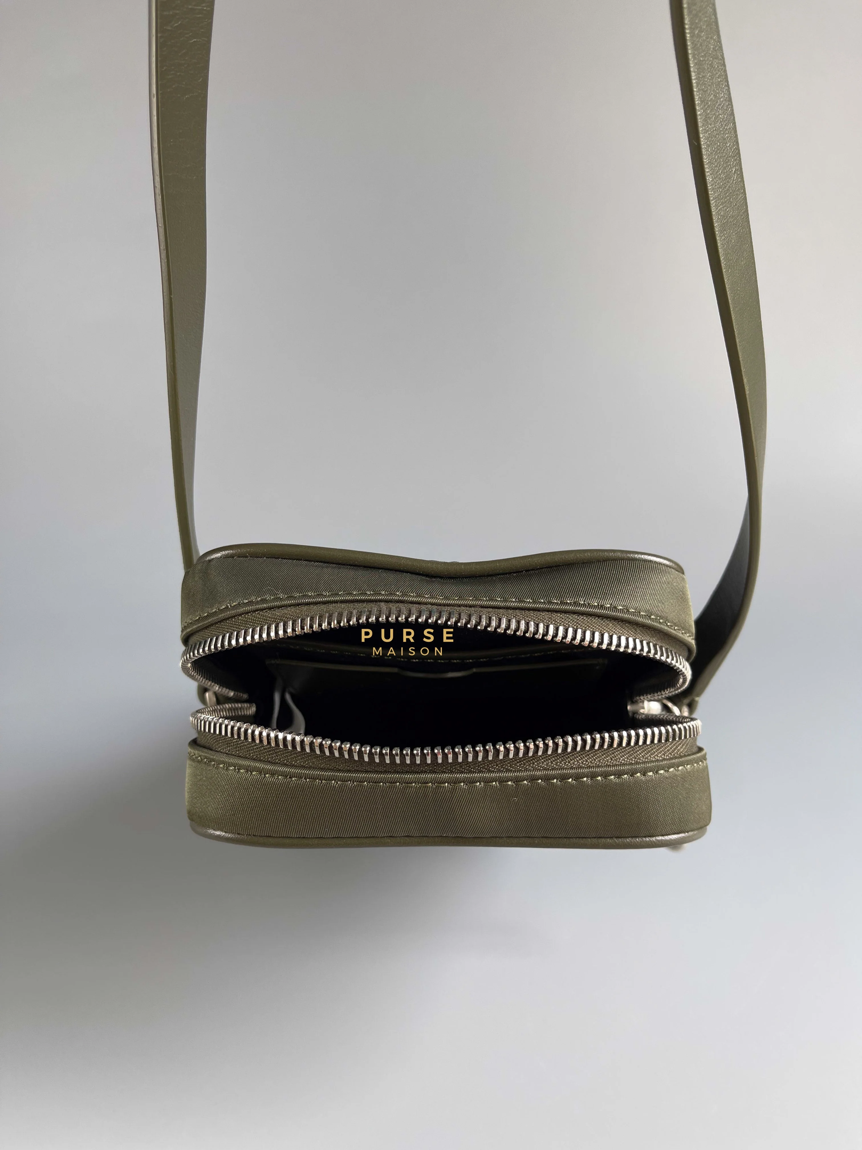 Off-White Off-White Zip Around Logo Bag (Army Green) - Image 14