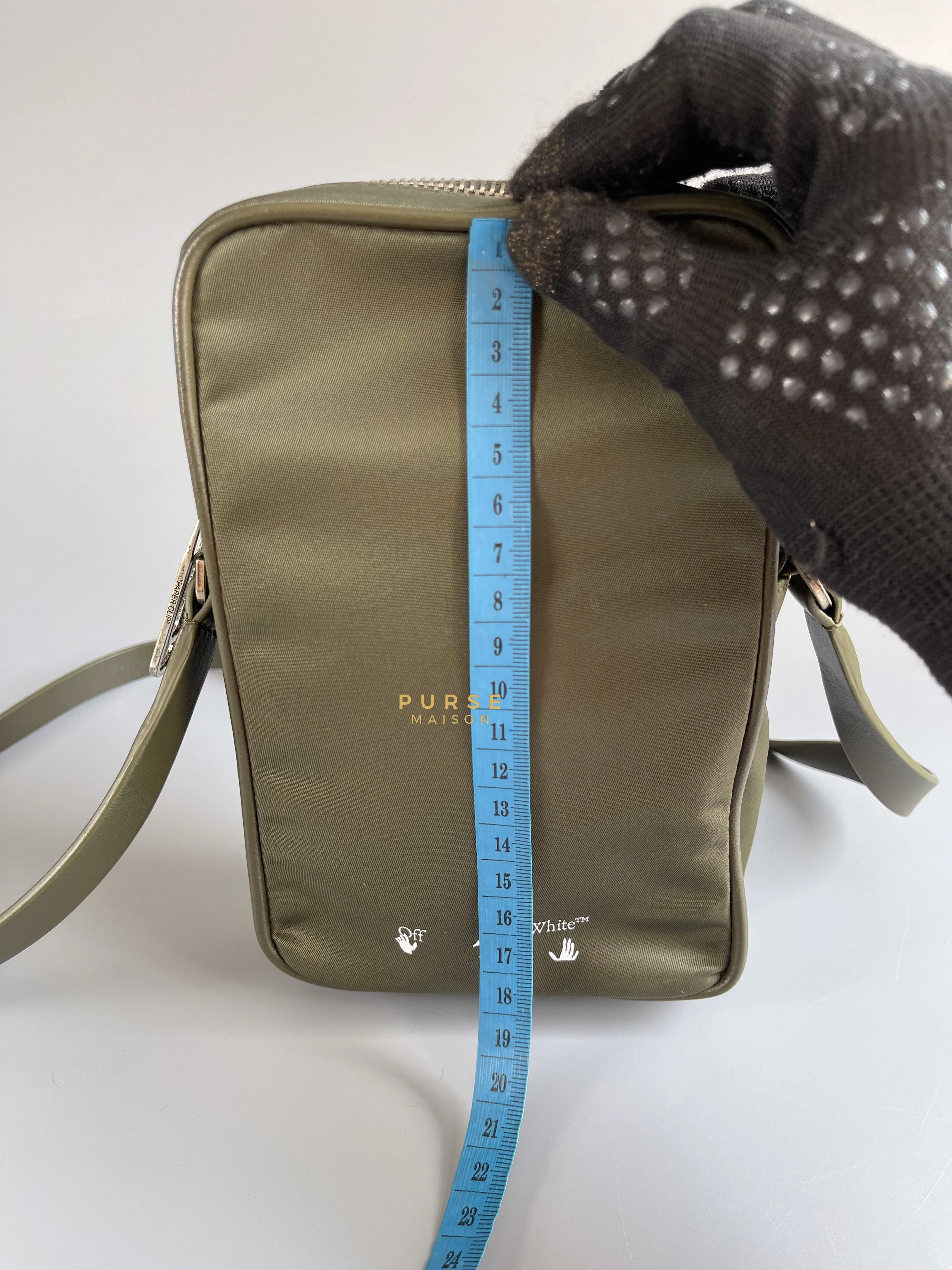 Off-White Off-White Zip Around Logo Bag (Army Green) - Image 23