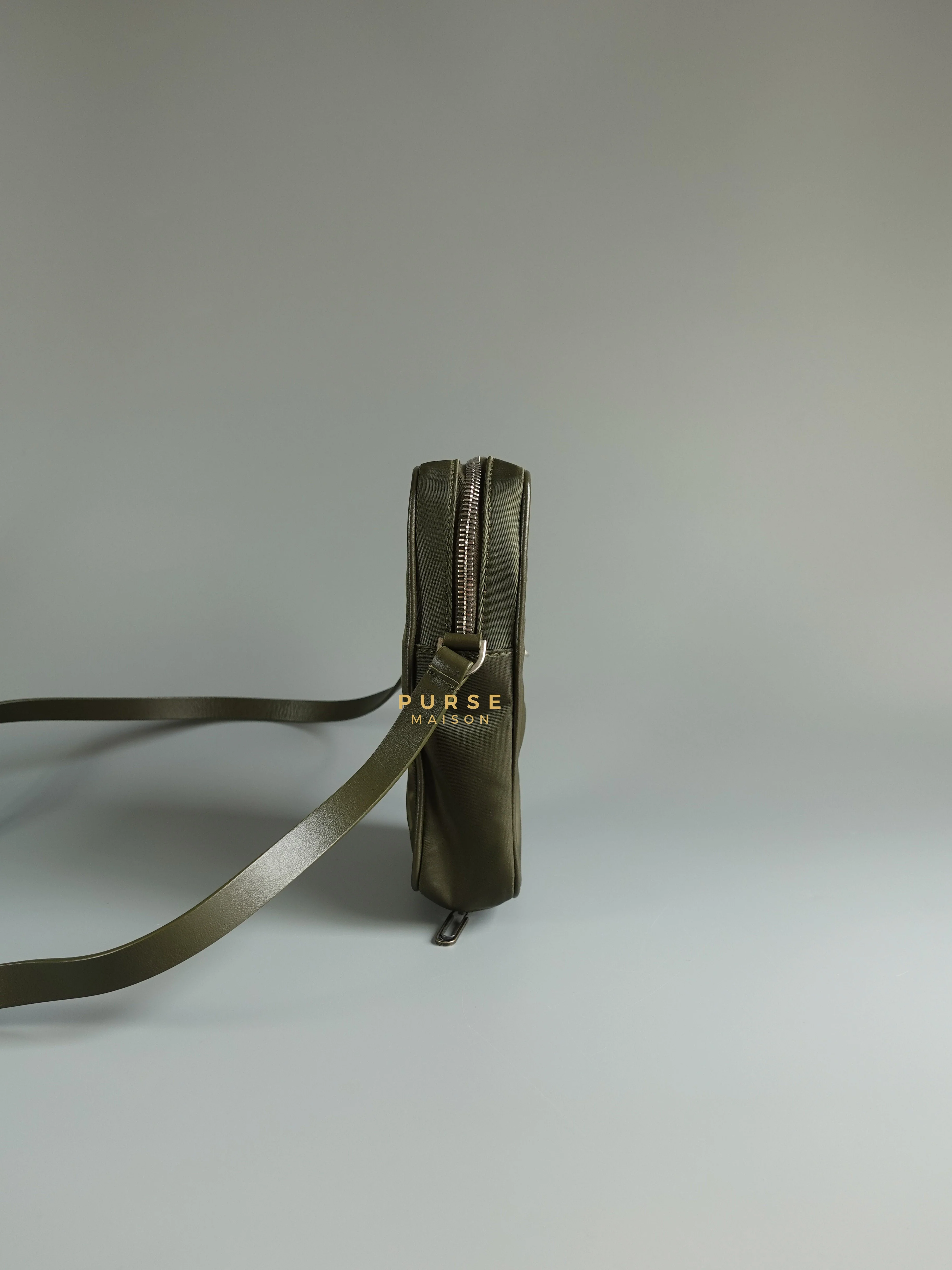 Off-White Off-White Zip Around Logo Bag (Army Green) - Image 5