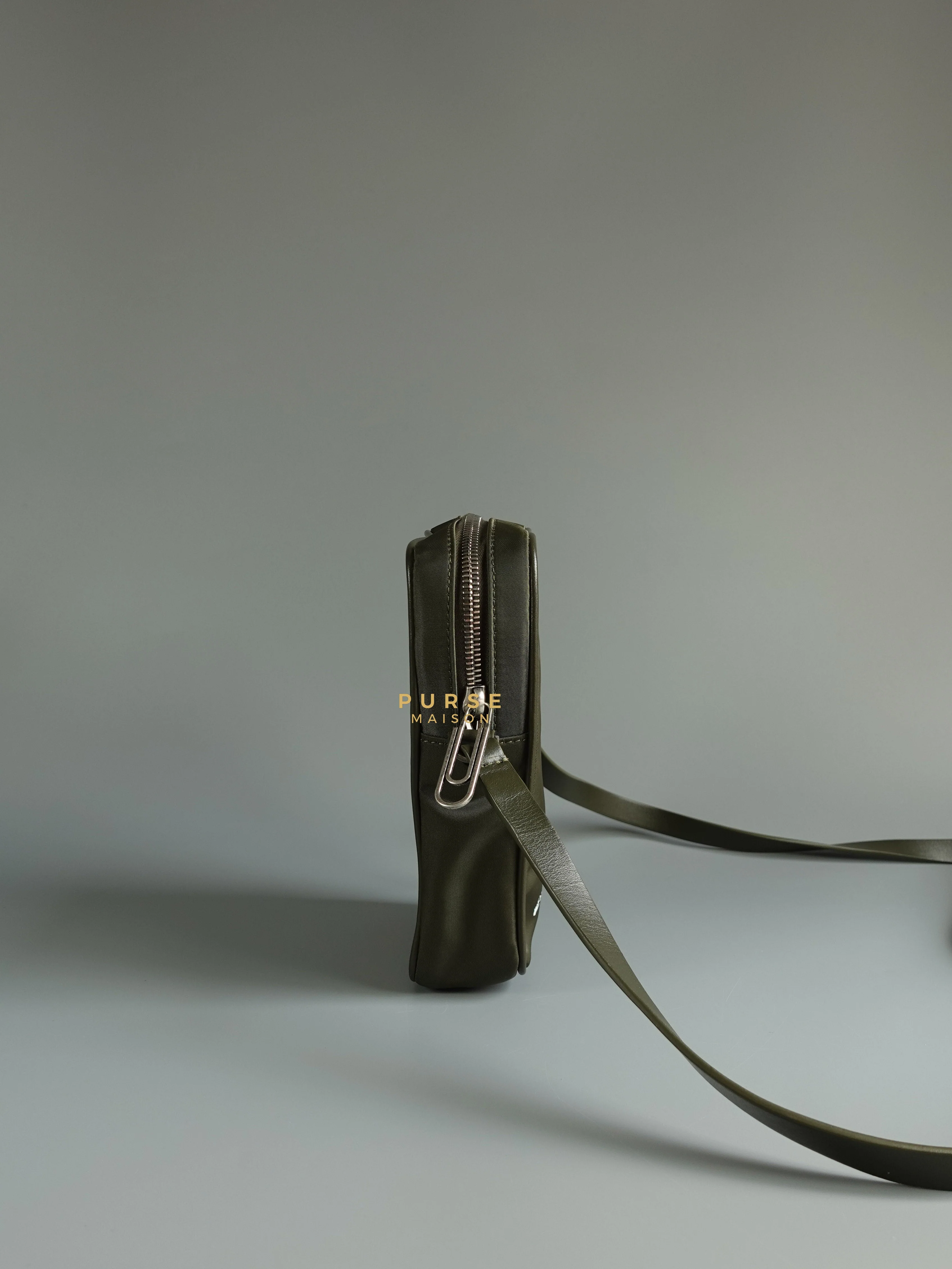 Off-White Off-White Zip Around Logo Bag (Army Green) - Image 6