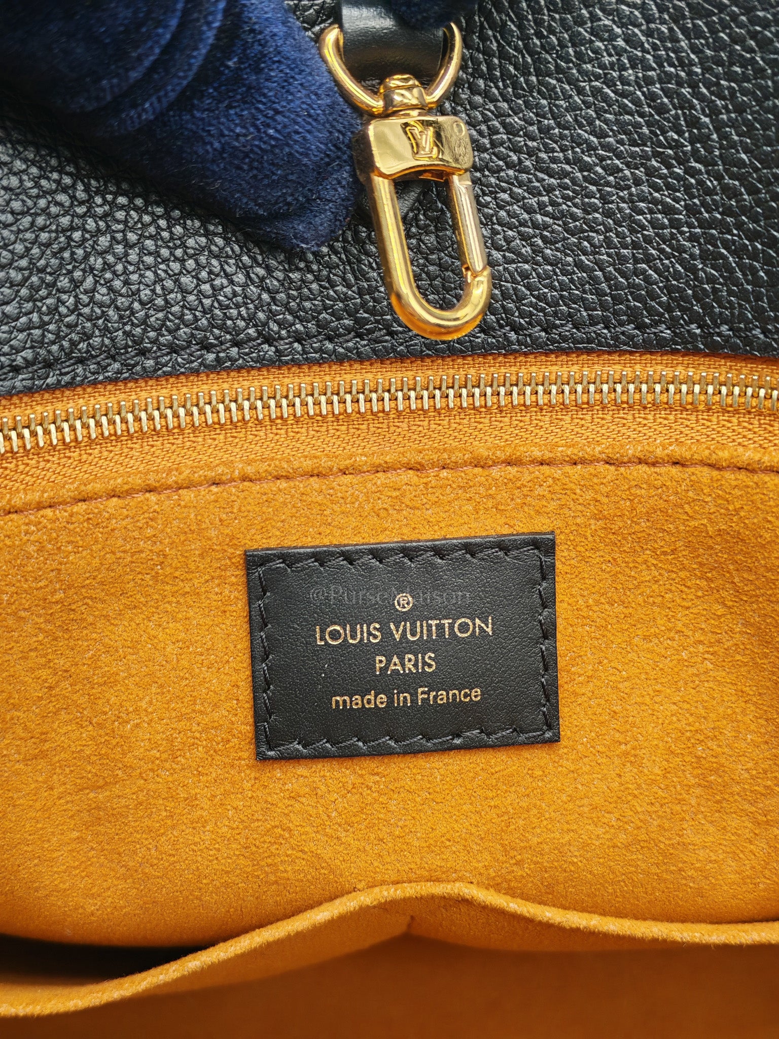 Louis Vuitton OnTheGo (OTG) MM in Black Monogram Empreinte Leather & Gold Hardware Microchip - Image 31