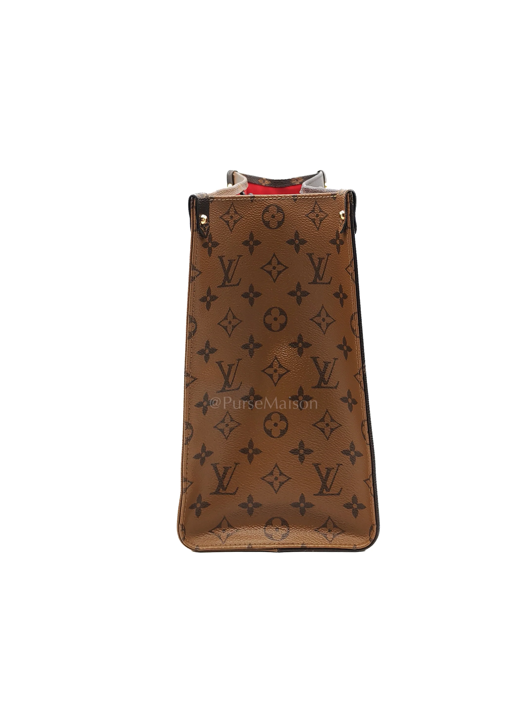 Louis Vuitton OnTheGo (OTG) MM in Reverse Monogram Canvas and Gold Hardware Microchip - Image 6