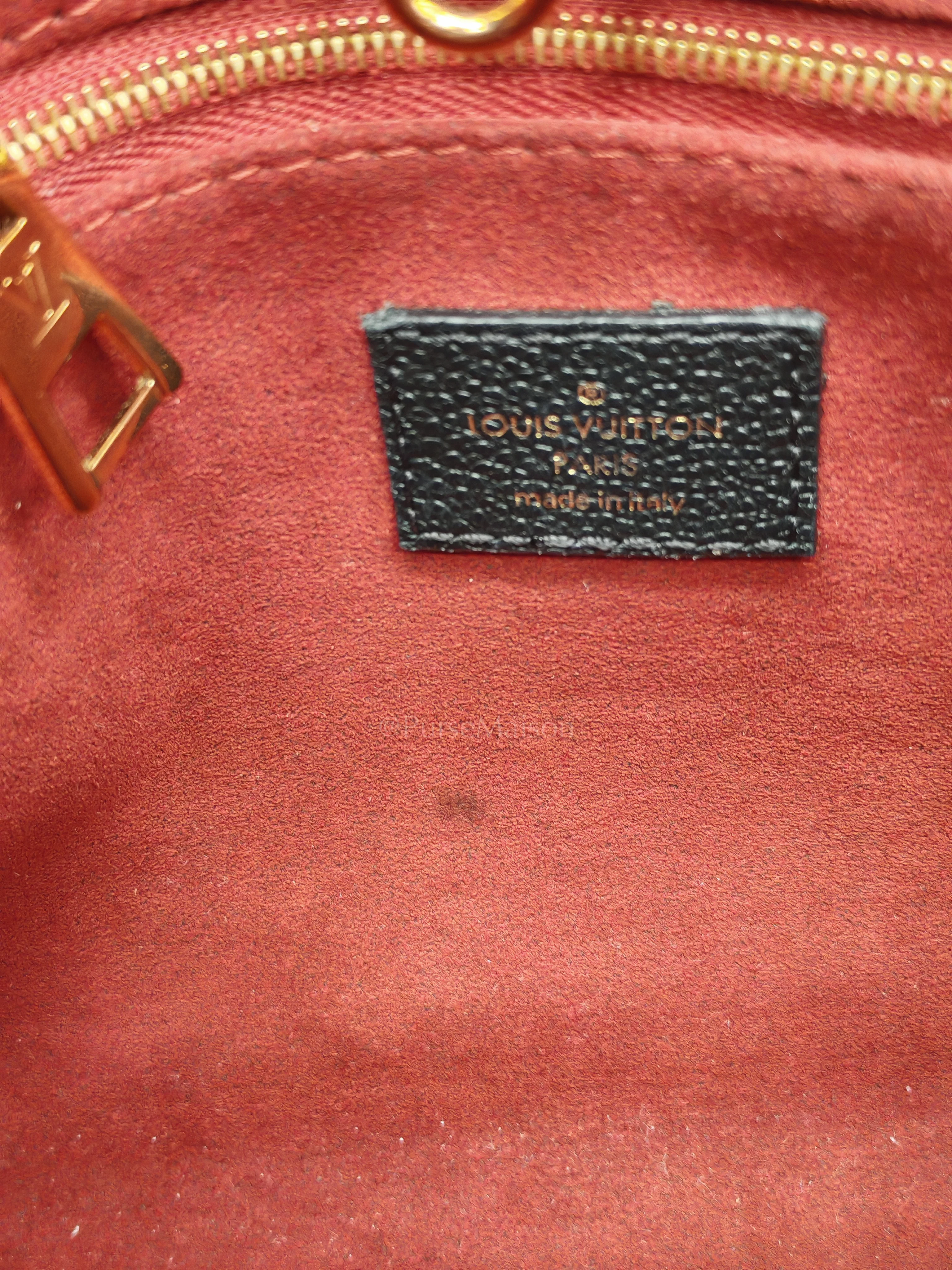 Louis Vuitton OnTheGo (OTG) PM in Bicolor Black/Creme Monogram Giant Empreinte & Gold Hardware Microchip - Image 23