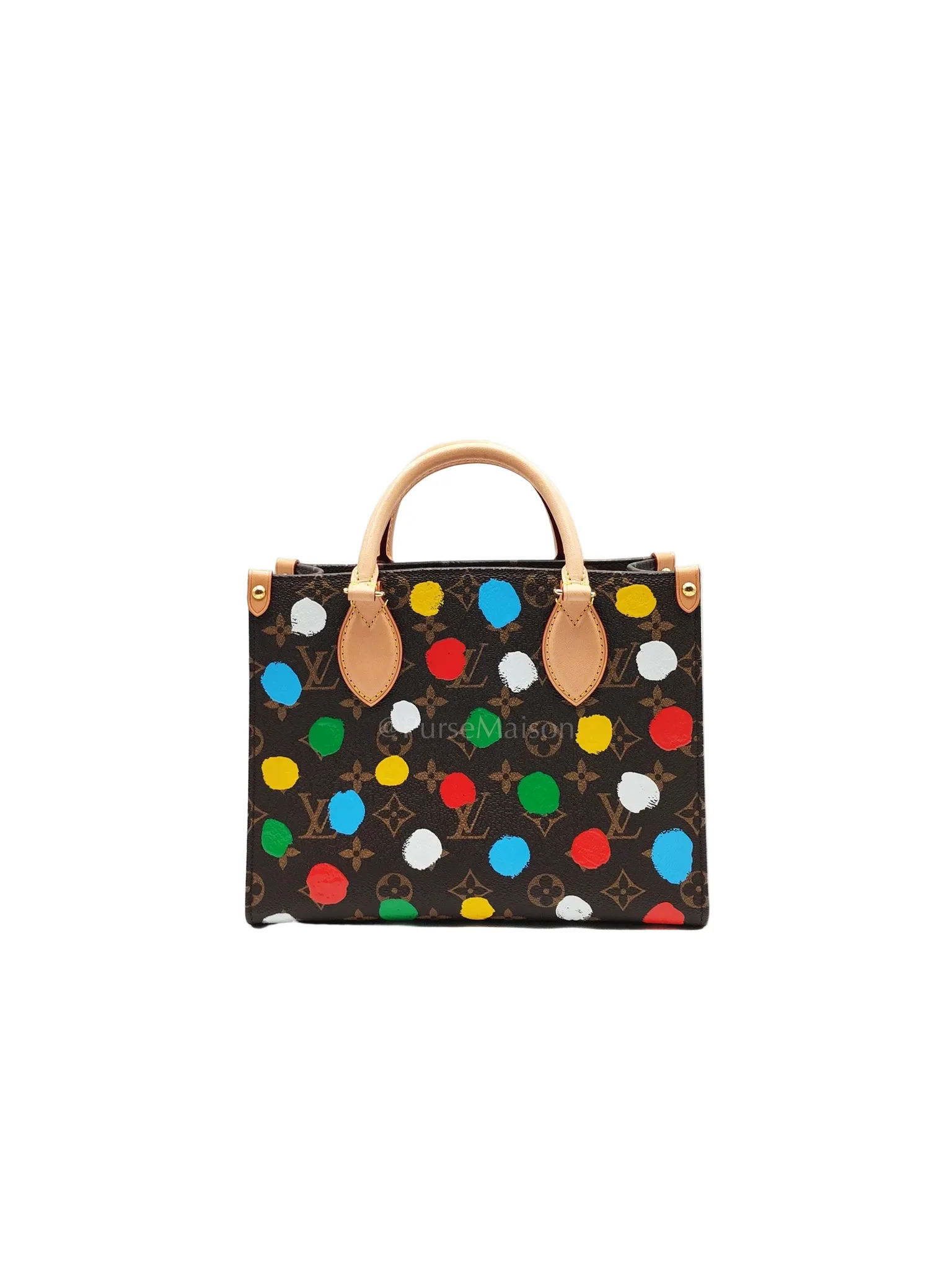 Louis Vuitton OnTheGo (OTG) PM in Yayoi Kusama Monogram Painted Dots Canvas (Microchip) - Image 4