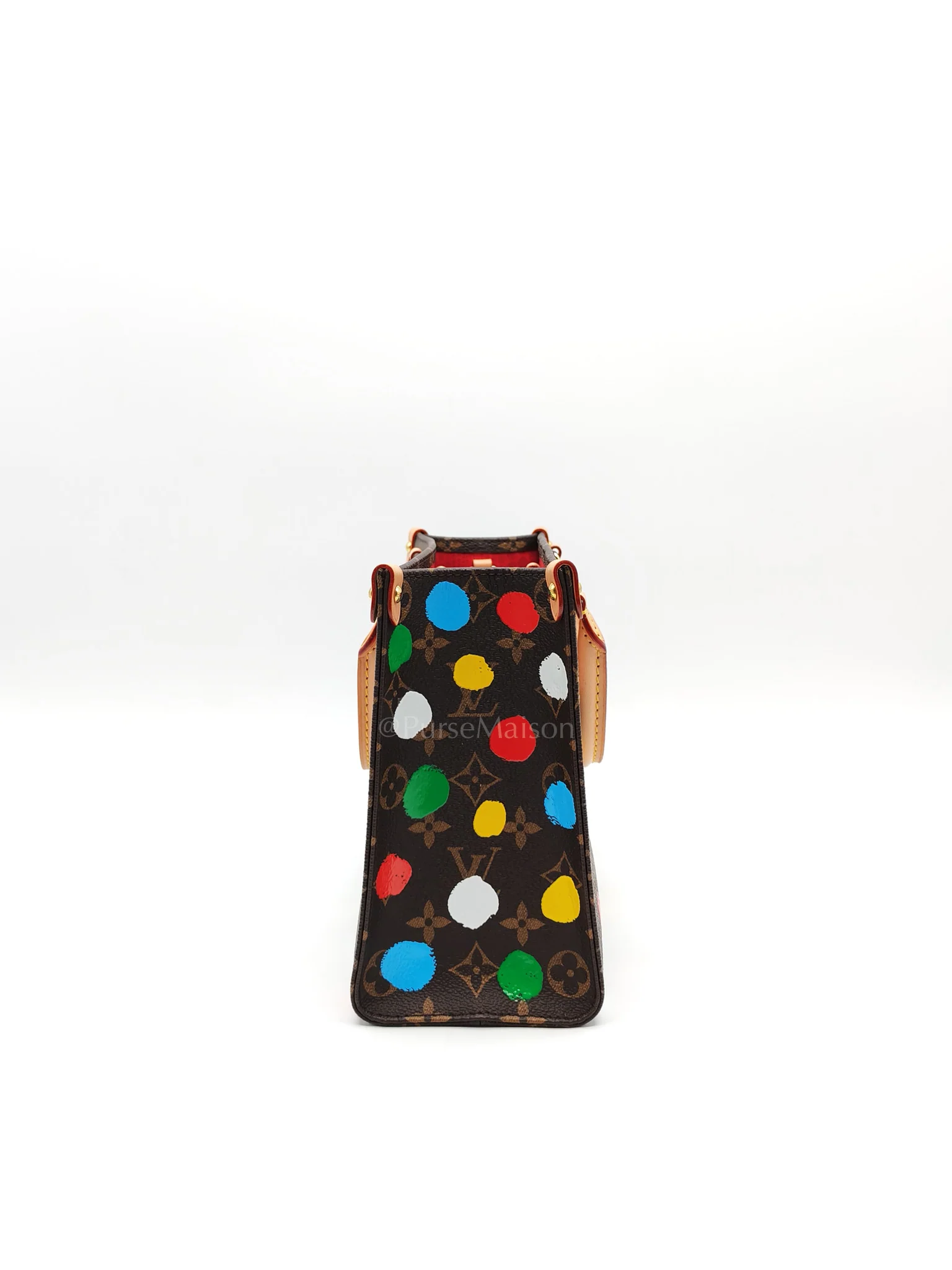Louis Vuitton OnTheGo (OTG) PM in Yayoi Kusama Monogram Painted Dots Canvas (Microchip) - Image 5