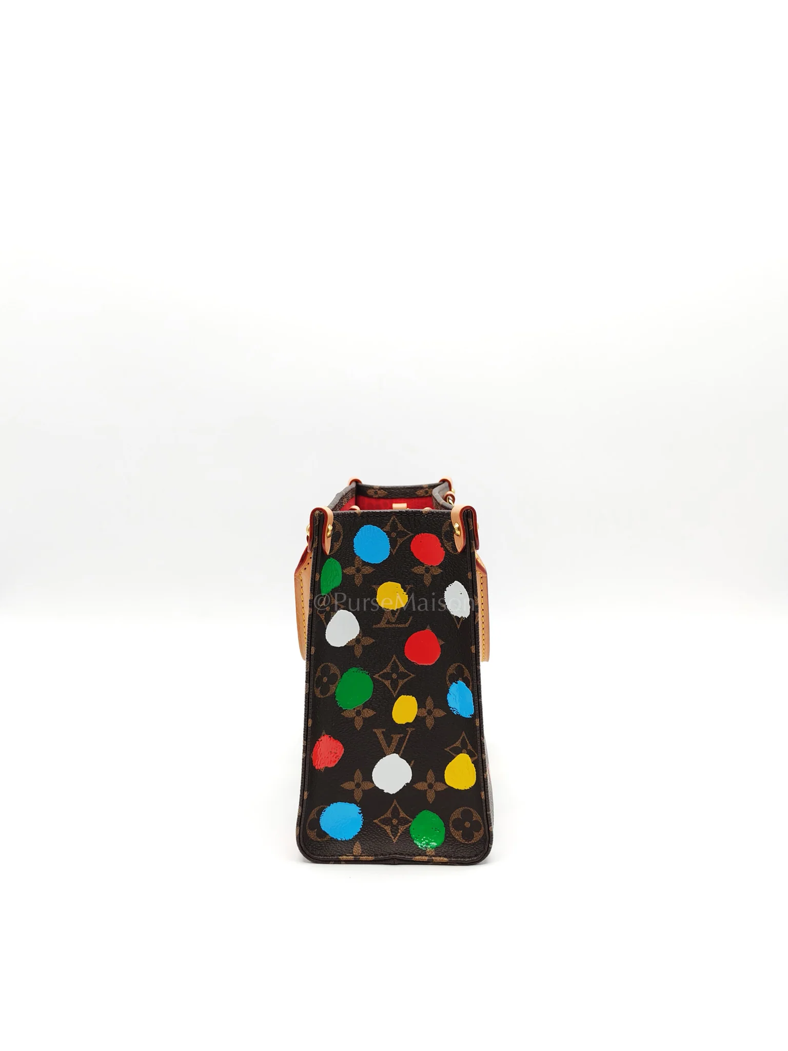 Louis Vuitton OnTheGo (OTG) PM in Yayoi Kusama Monogram Painted Dots Canvas (Microchip) - Image 6