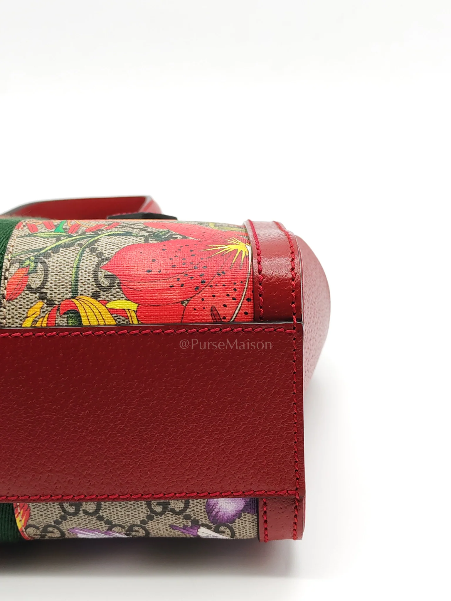 Gucci Ophidia Small Red Multicolor GG Supreme Floral Canvas - Image 15