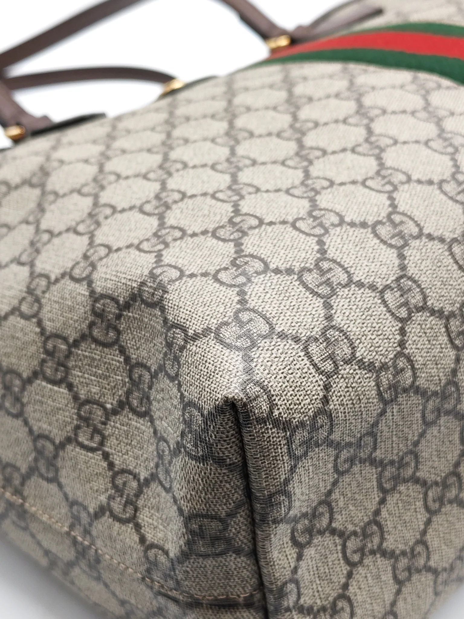 Gucci Ophidia Tote Bag in GG Supreme Canvas & Gold Hardware - Image 8