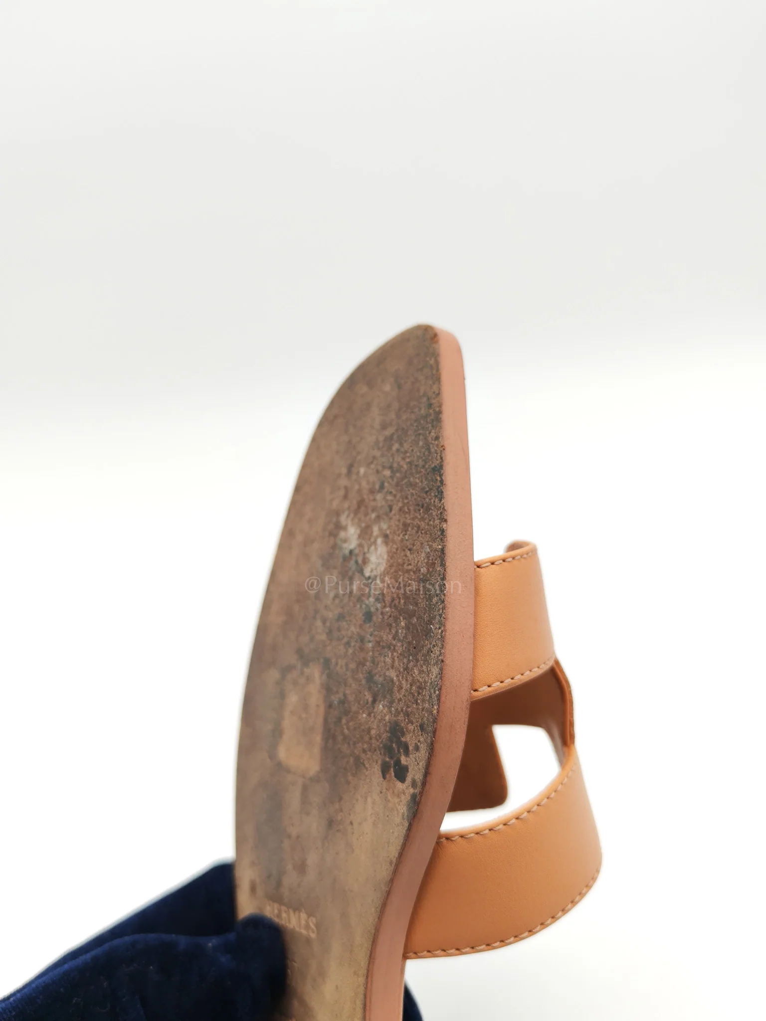 Hermes Oran Sandals in Peach Swift Leather Size 37 (24cm) - Image 17