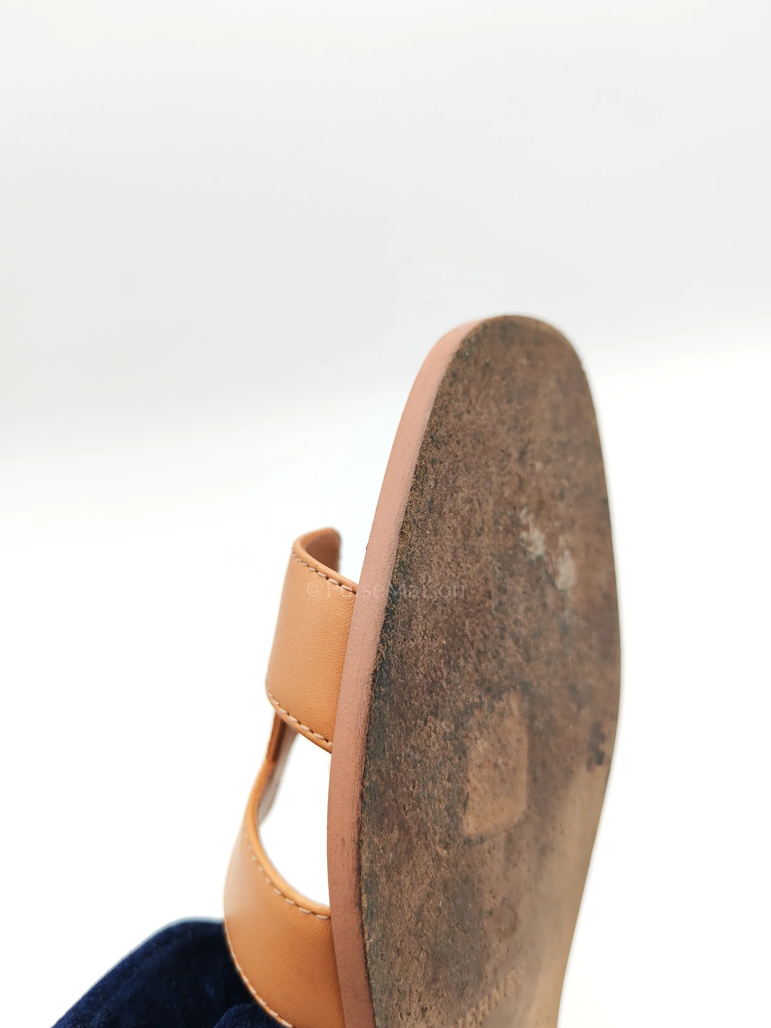 Hermes Oran Sandals in Peach Swift Leather Size 37 (24cm) - Image 18