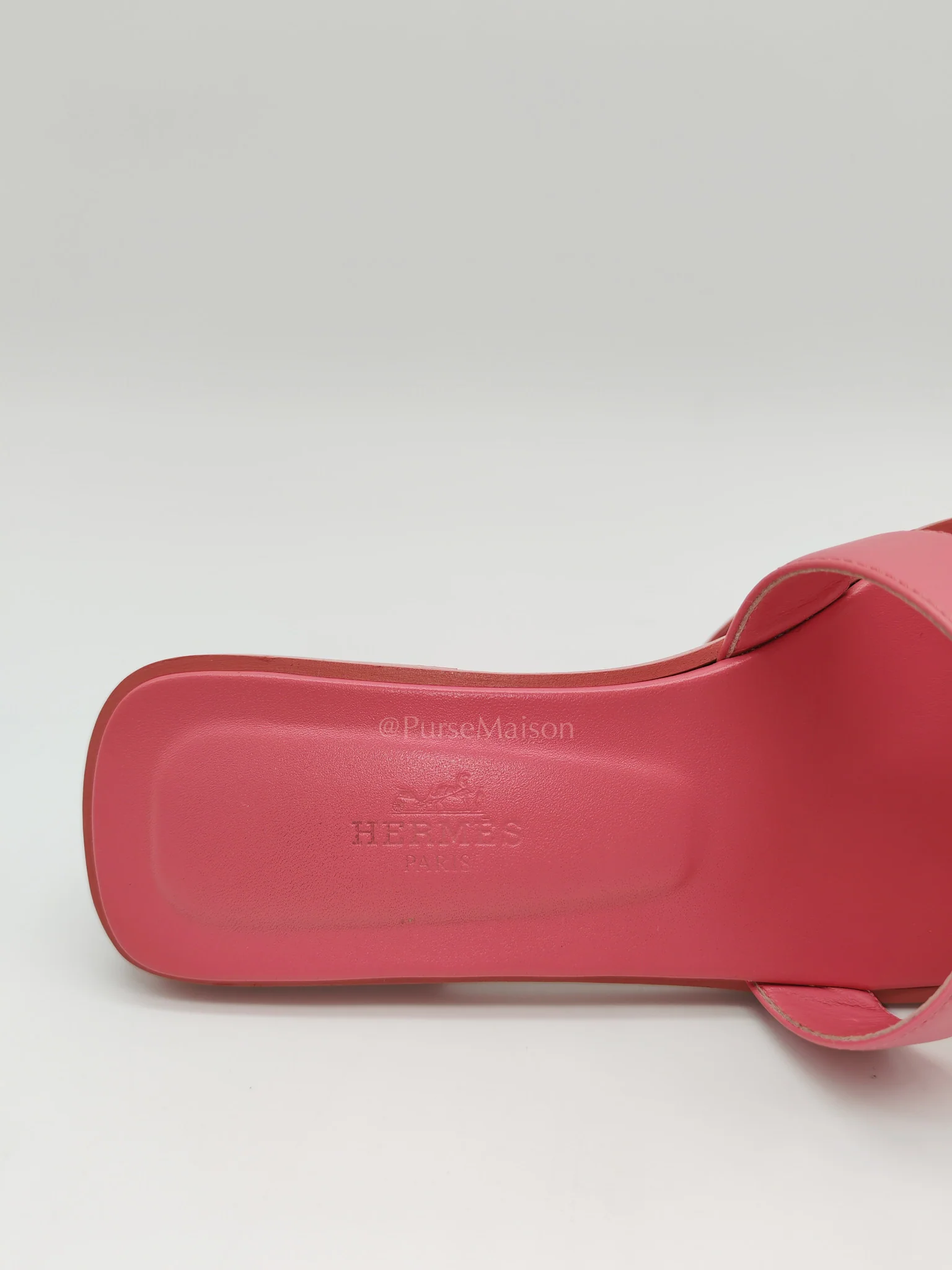 Hermes Oran Sandals in Pink Swift Leather Size 36.5 EU (23 cm) - Image 8