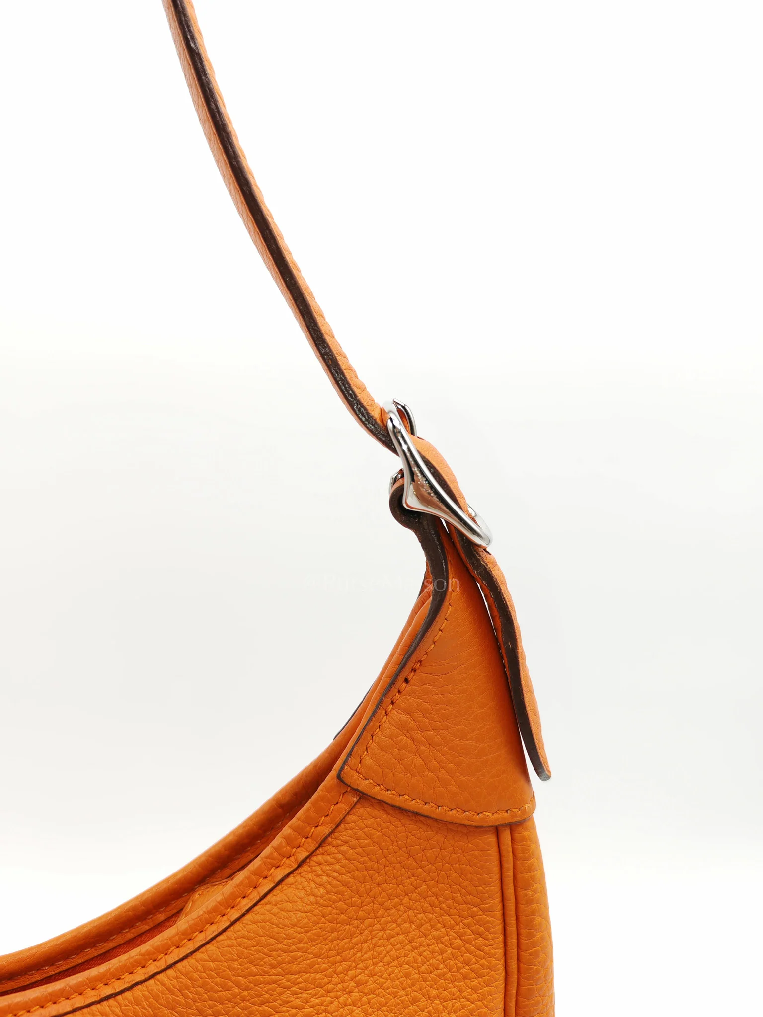 Hermes Orange Clemence Trim Shoulder Bag - Image 14