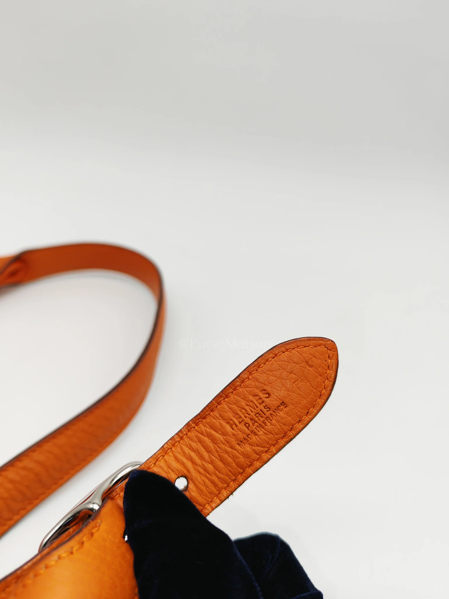 Hermes Orange Clemence Trim Shoulder Bag - Image 25