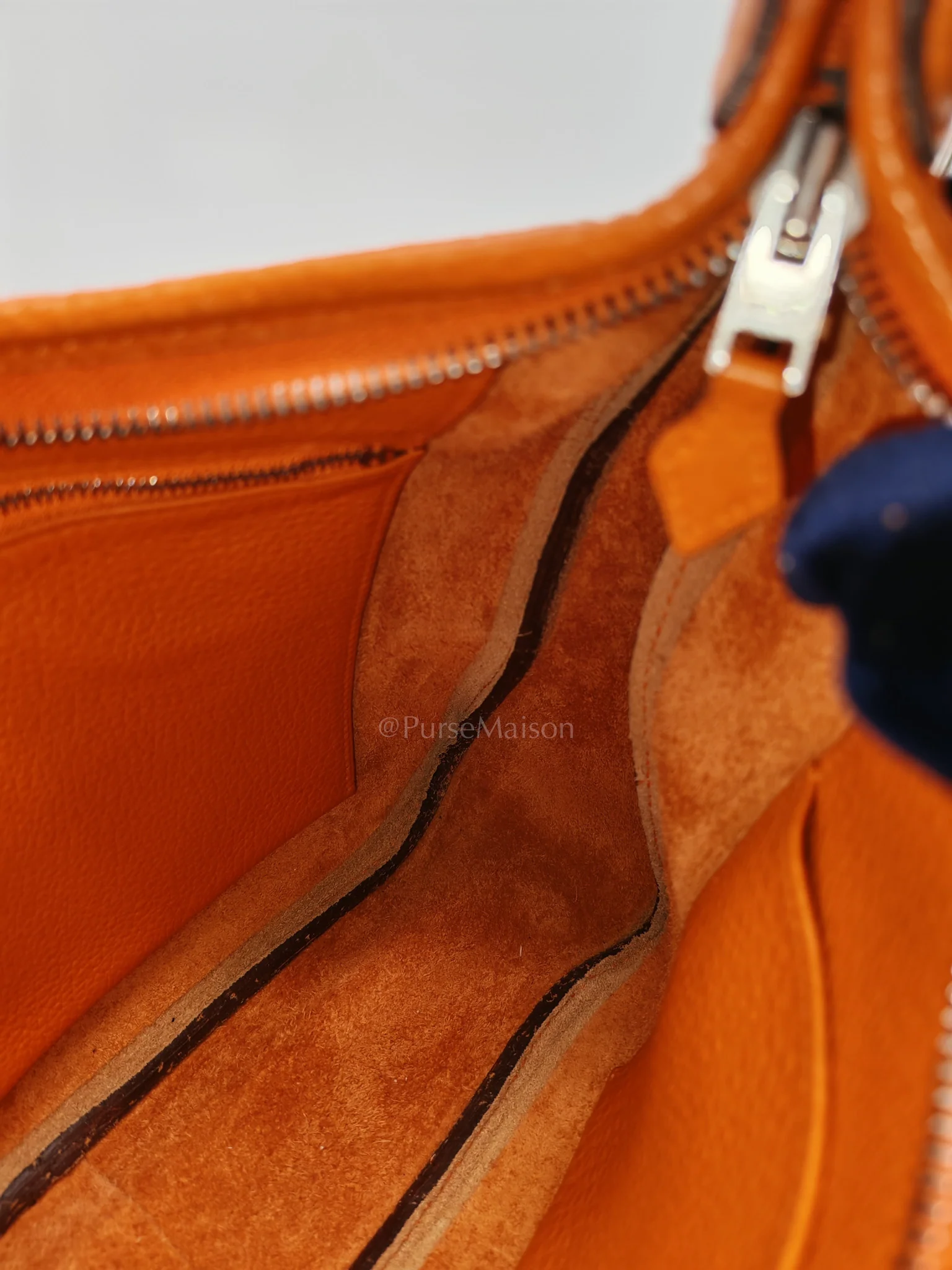 Hermes Orange Clemence Trim Shoulder Bag - Image 30