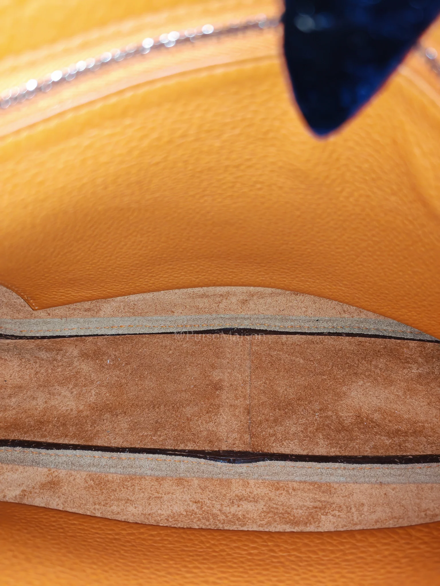Hermes Orange Clemence Trim Shoulder Bag - Image 31