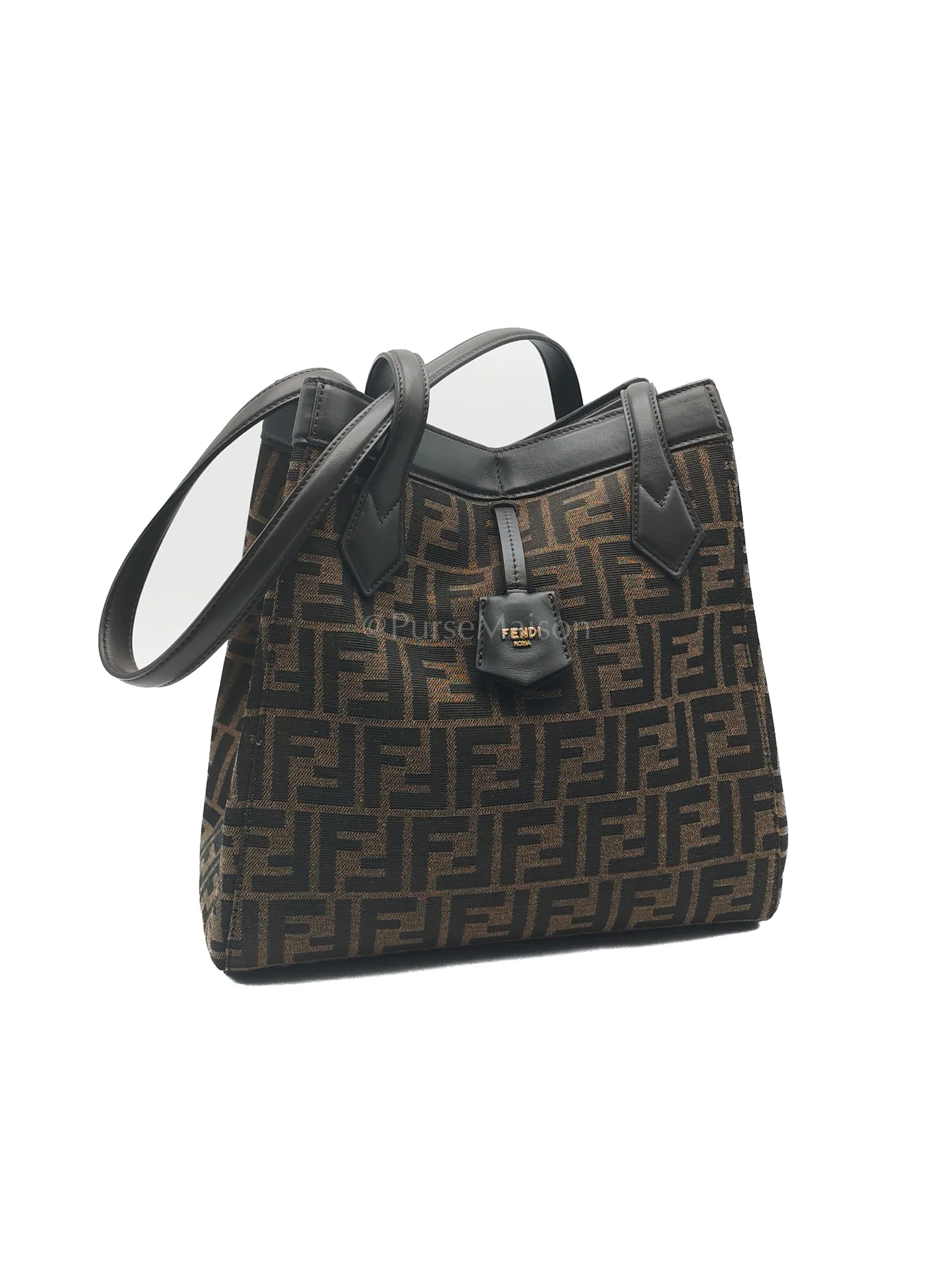 Fendi Origami Medium Jacquard Monogram Canvas Tote Bag - Image 2