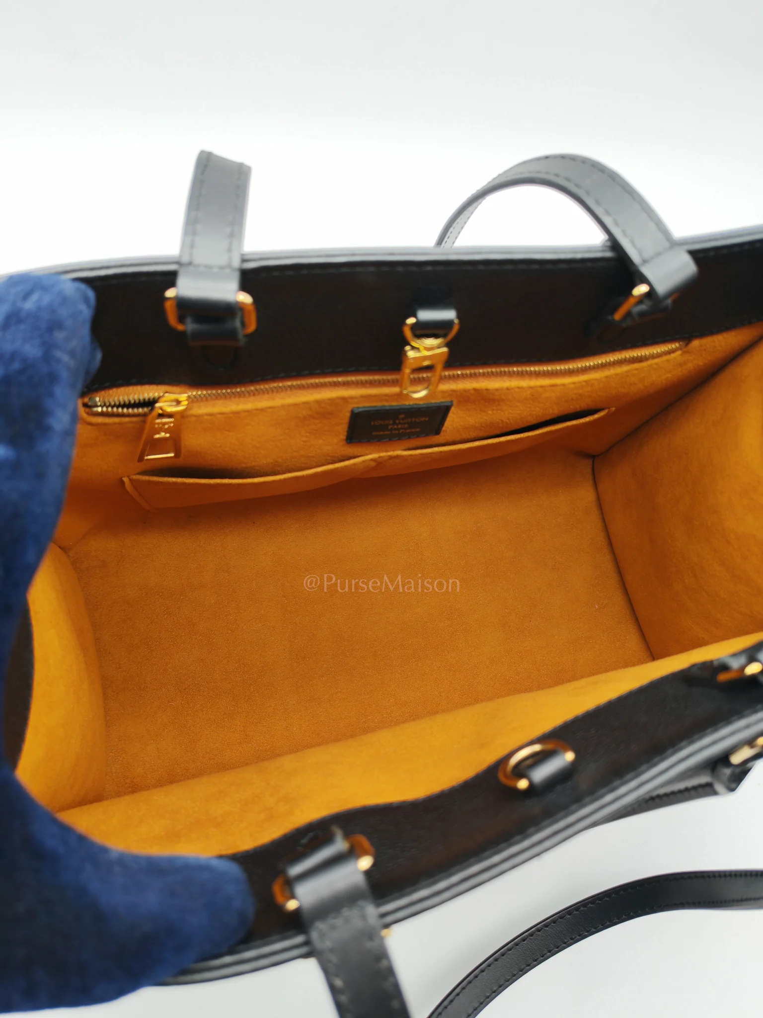 Louis Vuitton OnTheGo (OTG) MM in Black Empreinte Leather Tote Bag (Microchip) - Image 26