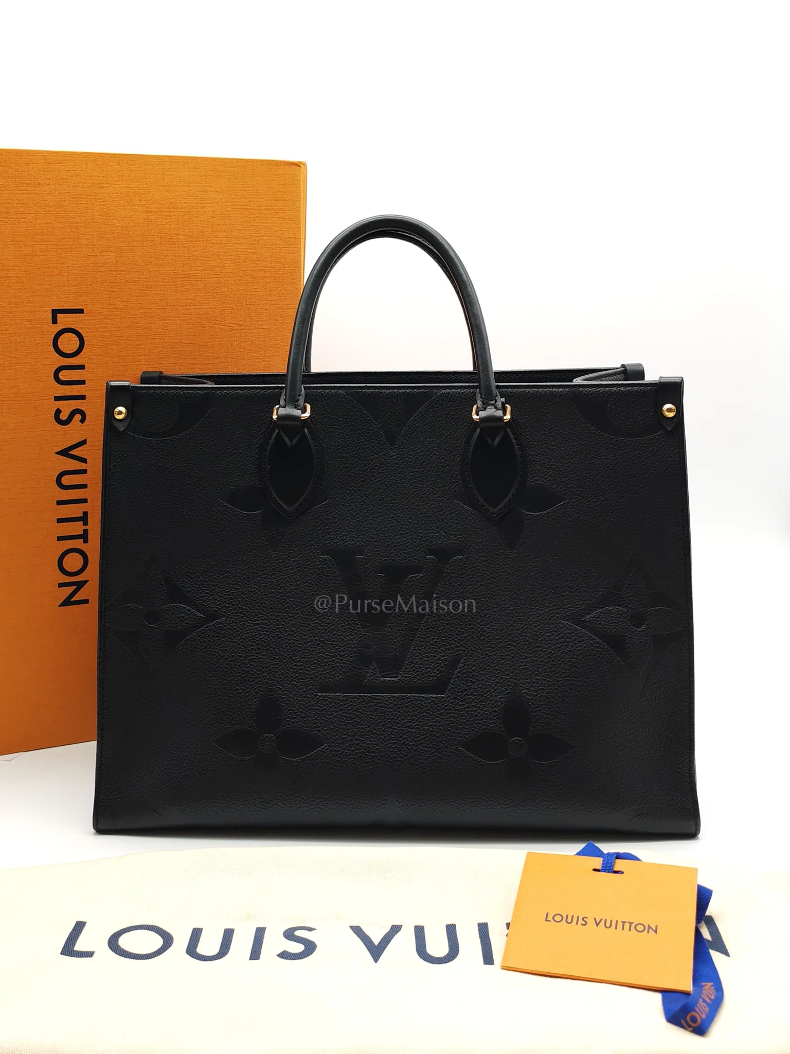 Louis Vuitton OnTheGo (OTG) MM in Black Empreinte Leather Tote Bag (Microchip) - Image 35