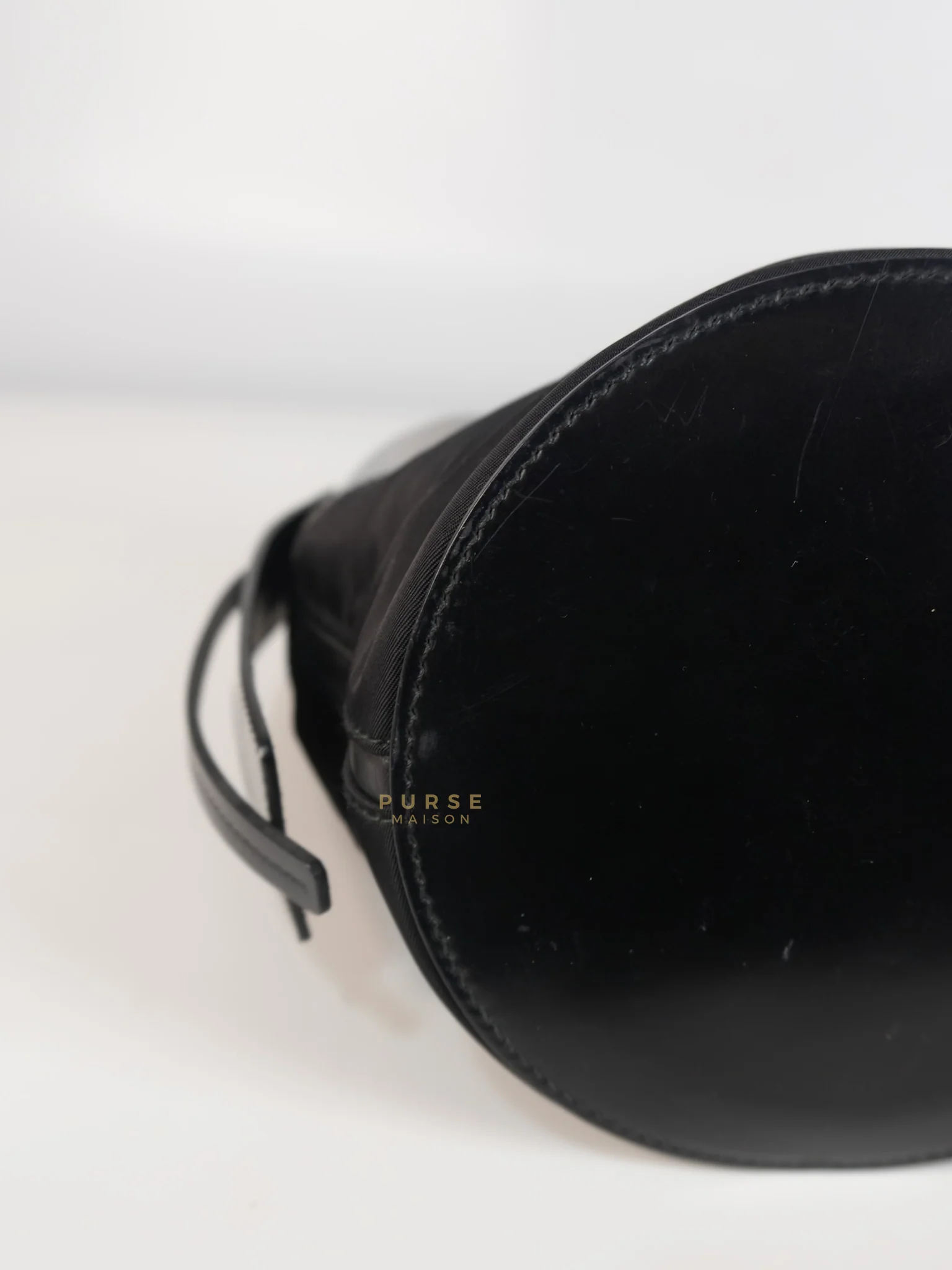 Prada Ouverture Bucket Bag Small in Black Tessuto and Leather - Image 11