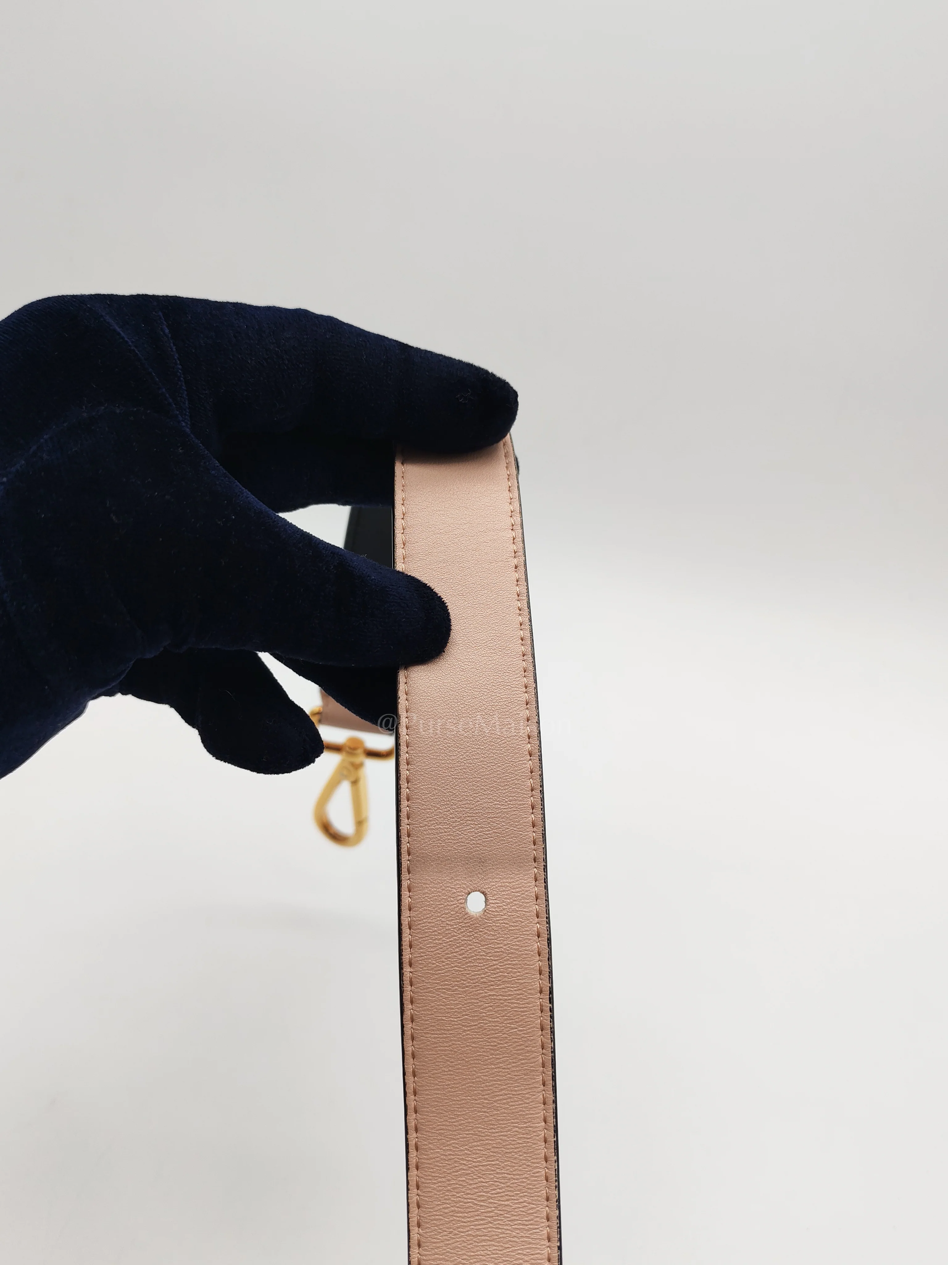 Fendi Pack Pouch Crossbody Bag in Blush Pink Leather & Gold Hardware - Image 36