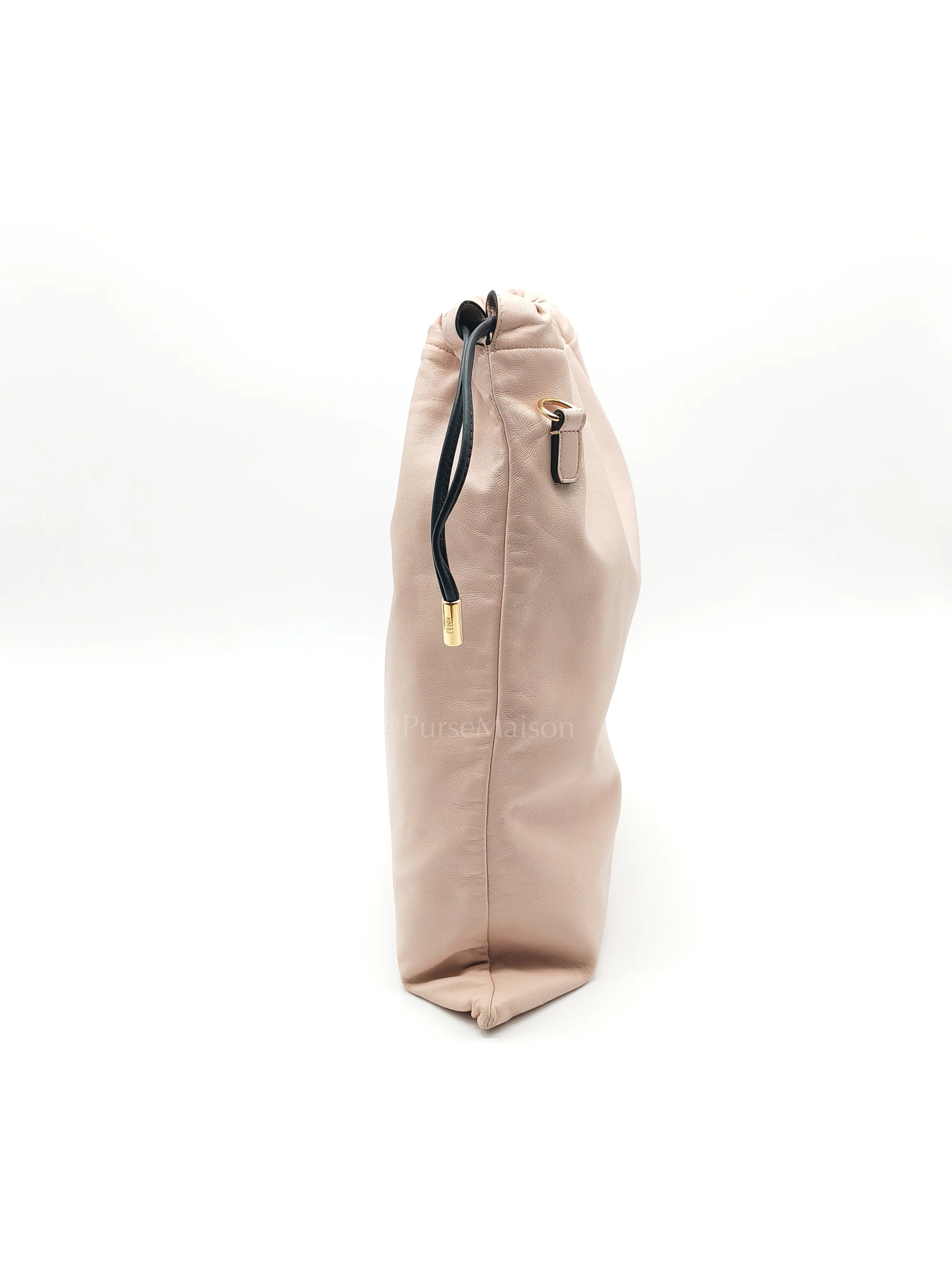 Fendi Pack Pouch Crossbody Bag in Blush Pink Leather & Gold Hardware - Image 6