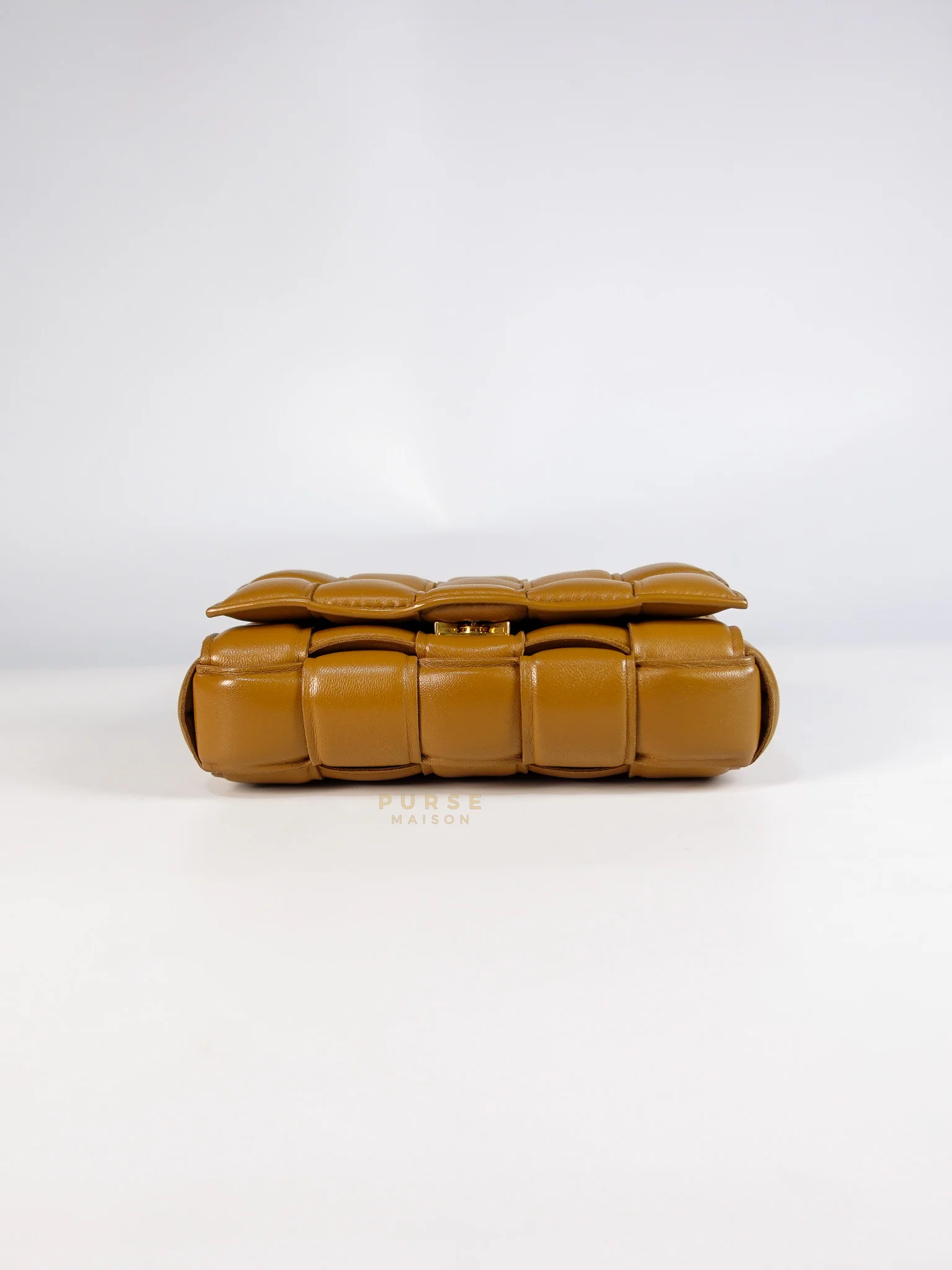 Bottega Veneta Padded Cassette Bag in Brown Gold Hardware - Image 5