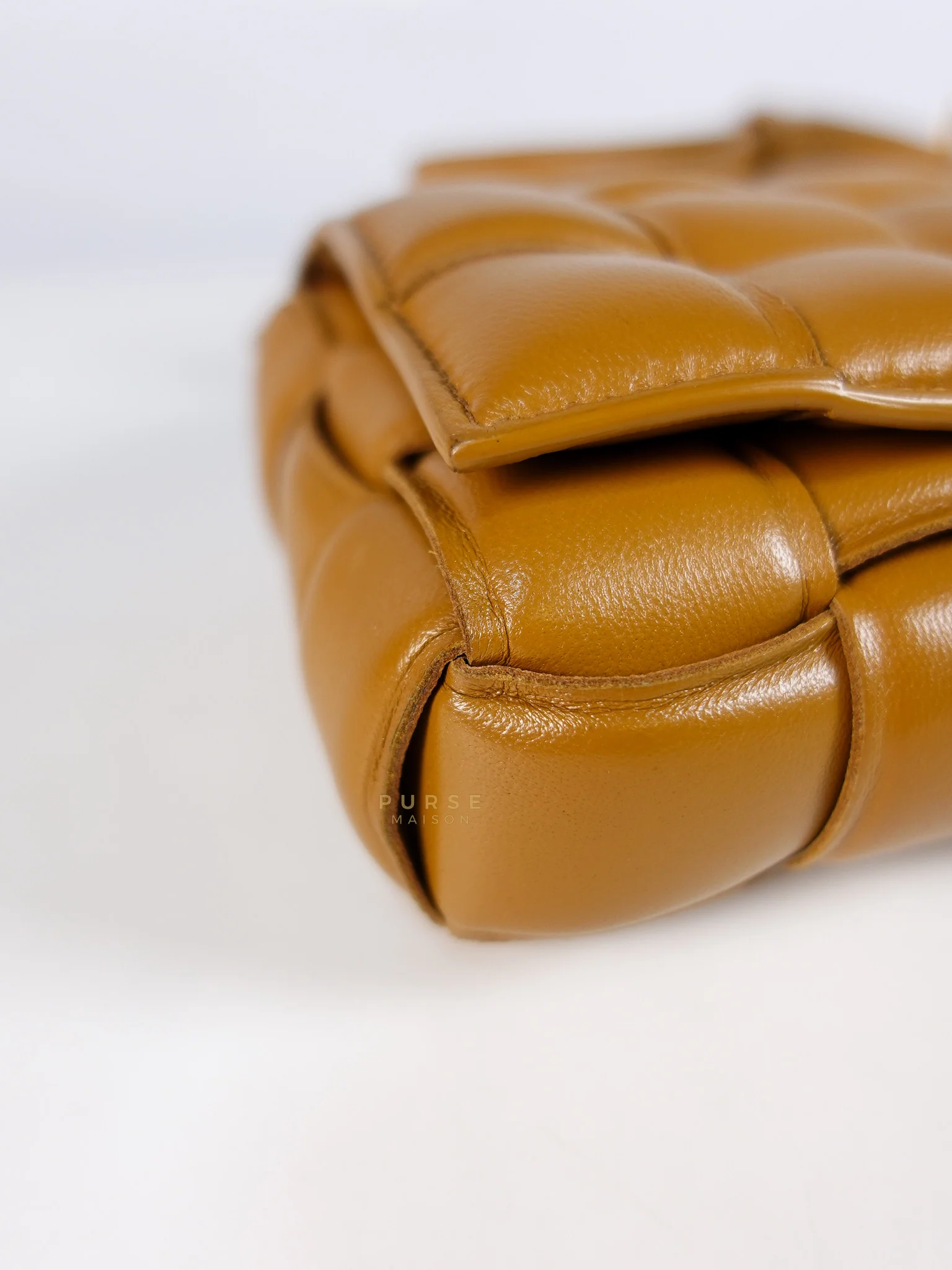 Bottega Veneta Padded Cassette Bag in Brown Gold Hardware - Image 8