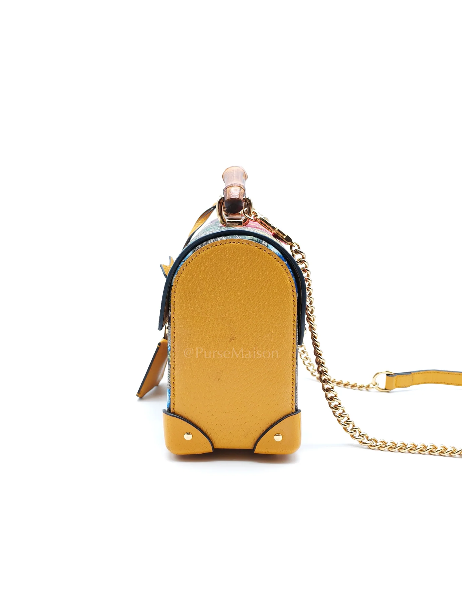Gucci Padlock Flora Bamboo in Supreme Canvas Shoulder Bag - Image 5