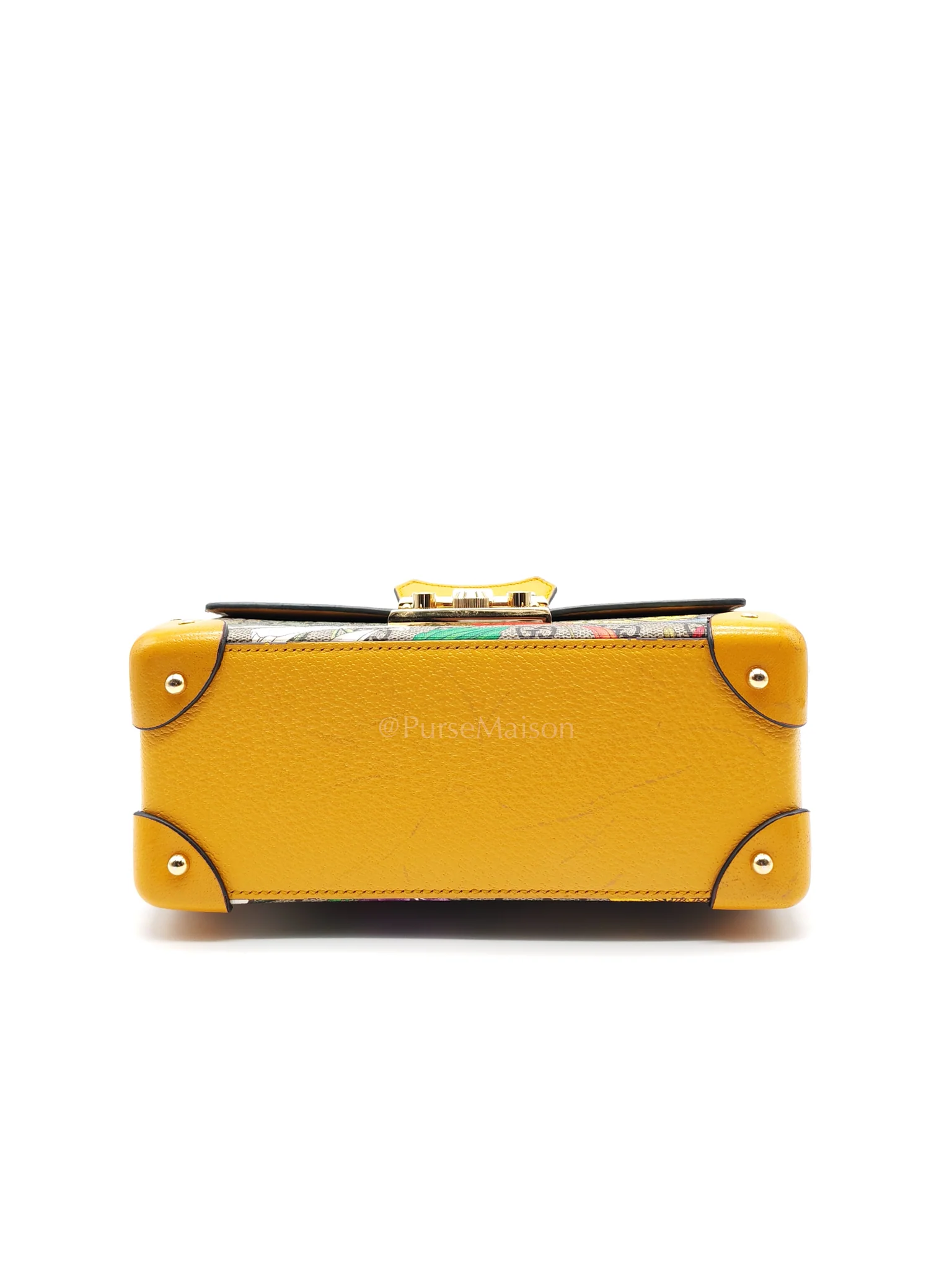 Gucci Padlock Flora Bamboo in Supreme Canvas Shoulder Bag - Image 7