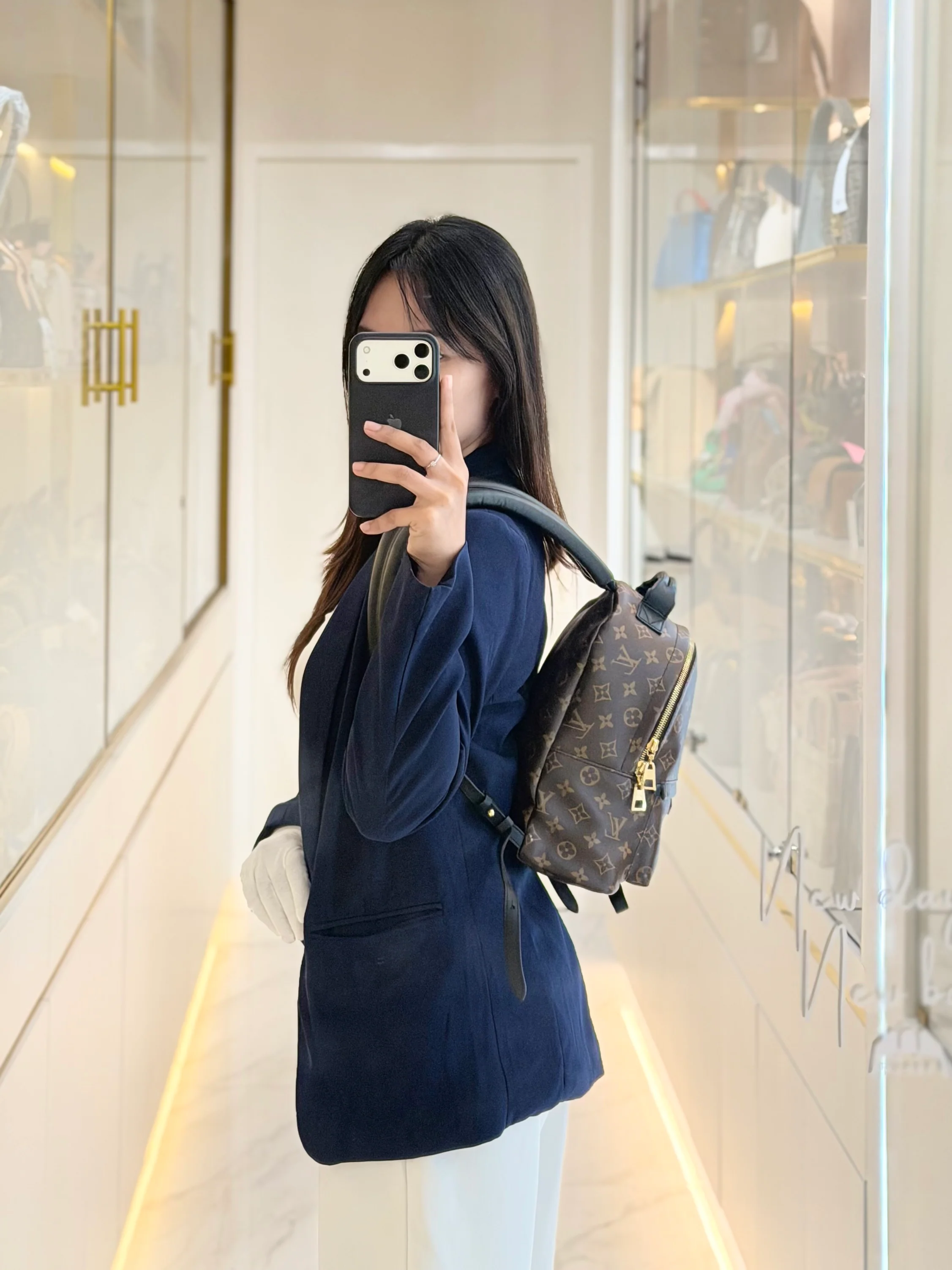 Louis Vuitton Palm Springs PM in Monogram Canvas Backpack (Microchip) - Image 30