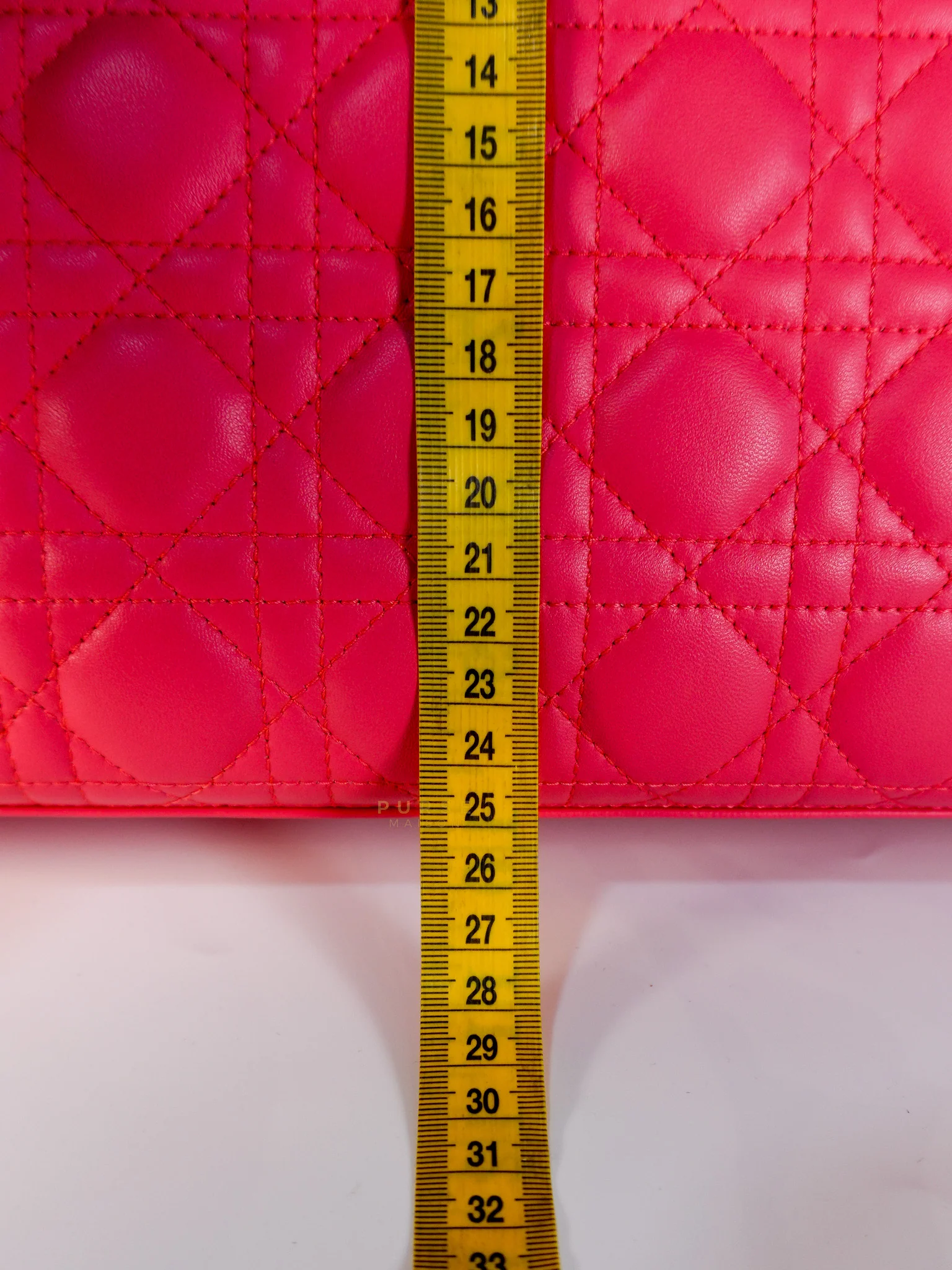 Christian Dior Lady Dior Large Coral Pink Cannage Lambskin Leather in Silver Hardware - Image 50