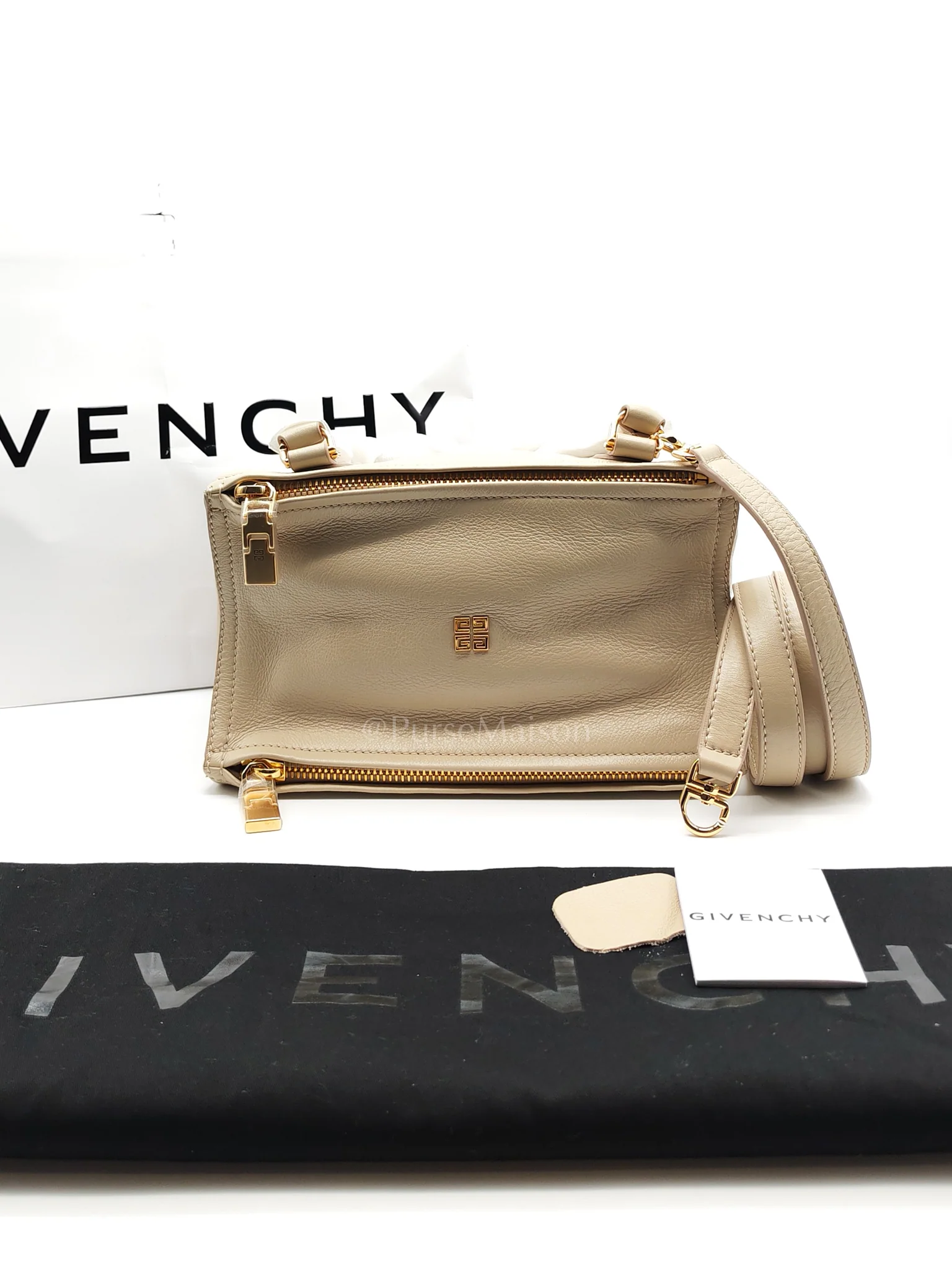 Givenchy Pandora Small in Natural Beige Calfskin Leather Gold Hardware - Image 37