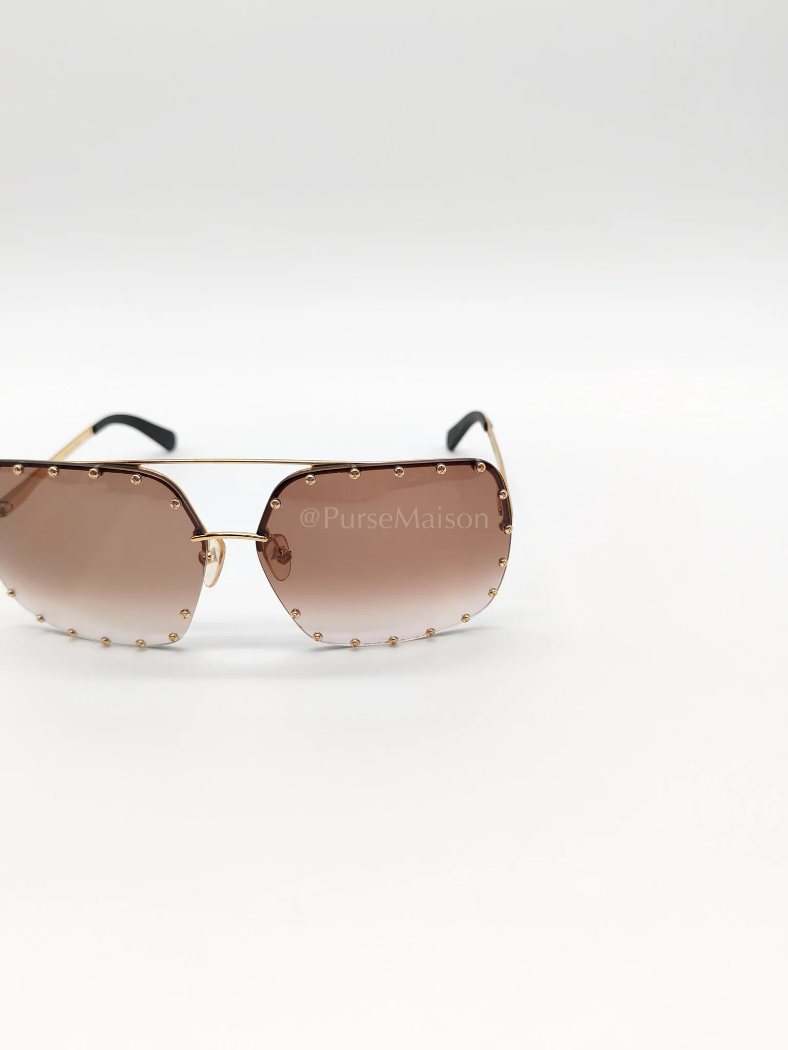 Louis Vuitton Party Square Sunglasses Women's Brown - Image 9