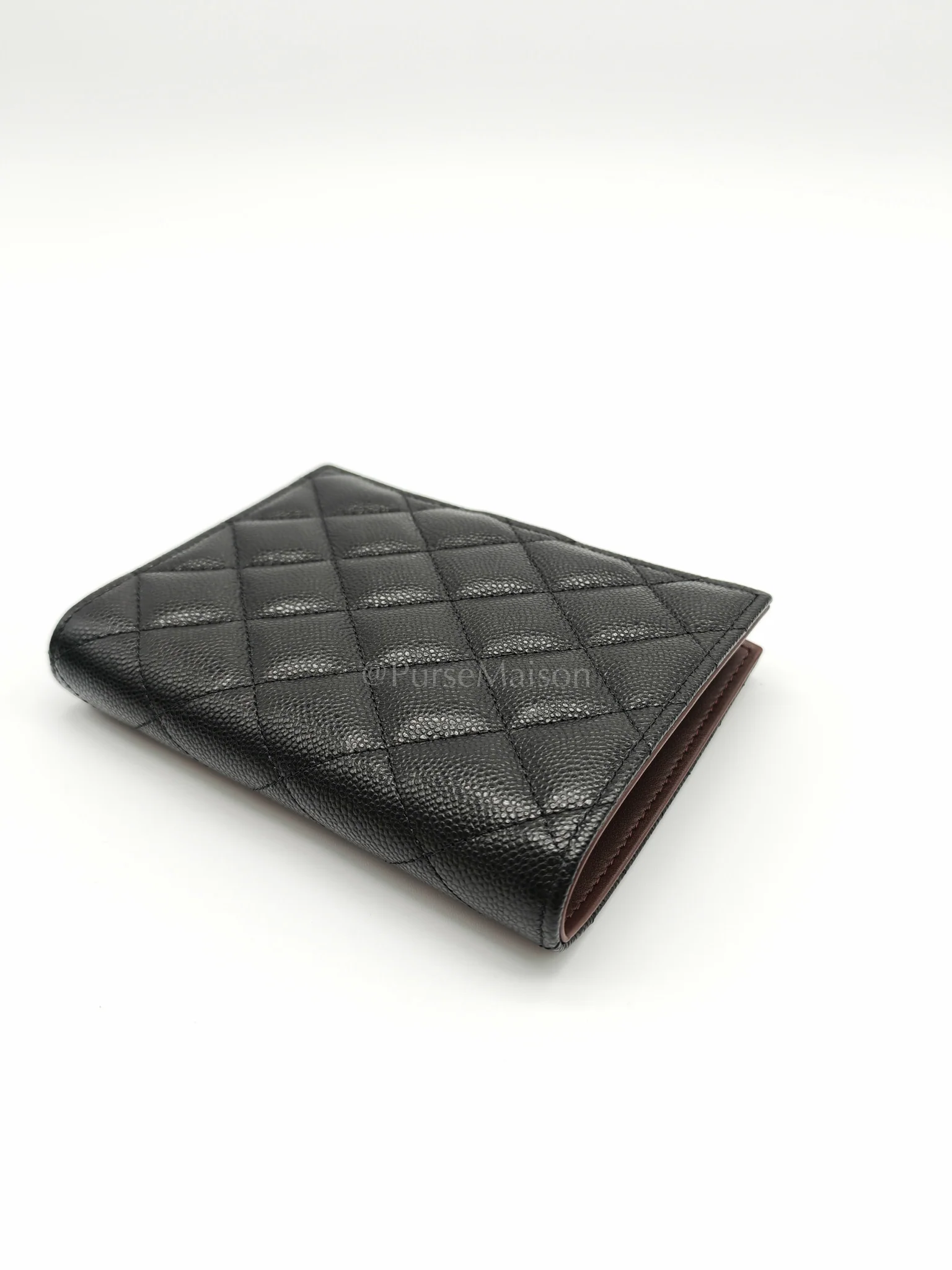 Chanel Passport Holder in Black Caviar Leather and Light Gold Hardware (Microchip) TK****2G - Image 11